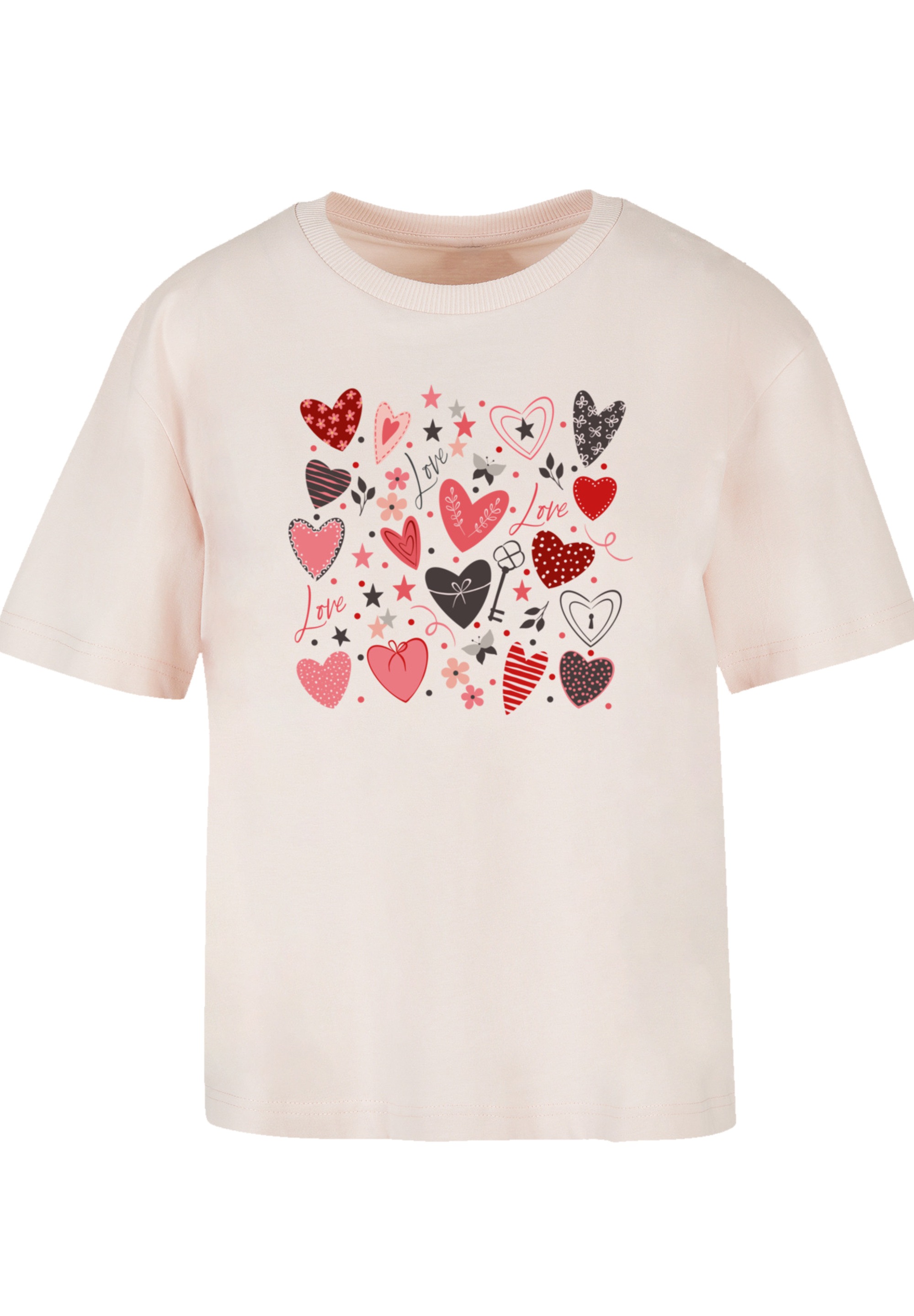 F4NT4STIC T-Shirt »Cute Herzen Variety Valentinstag«, Premium Qualität