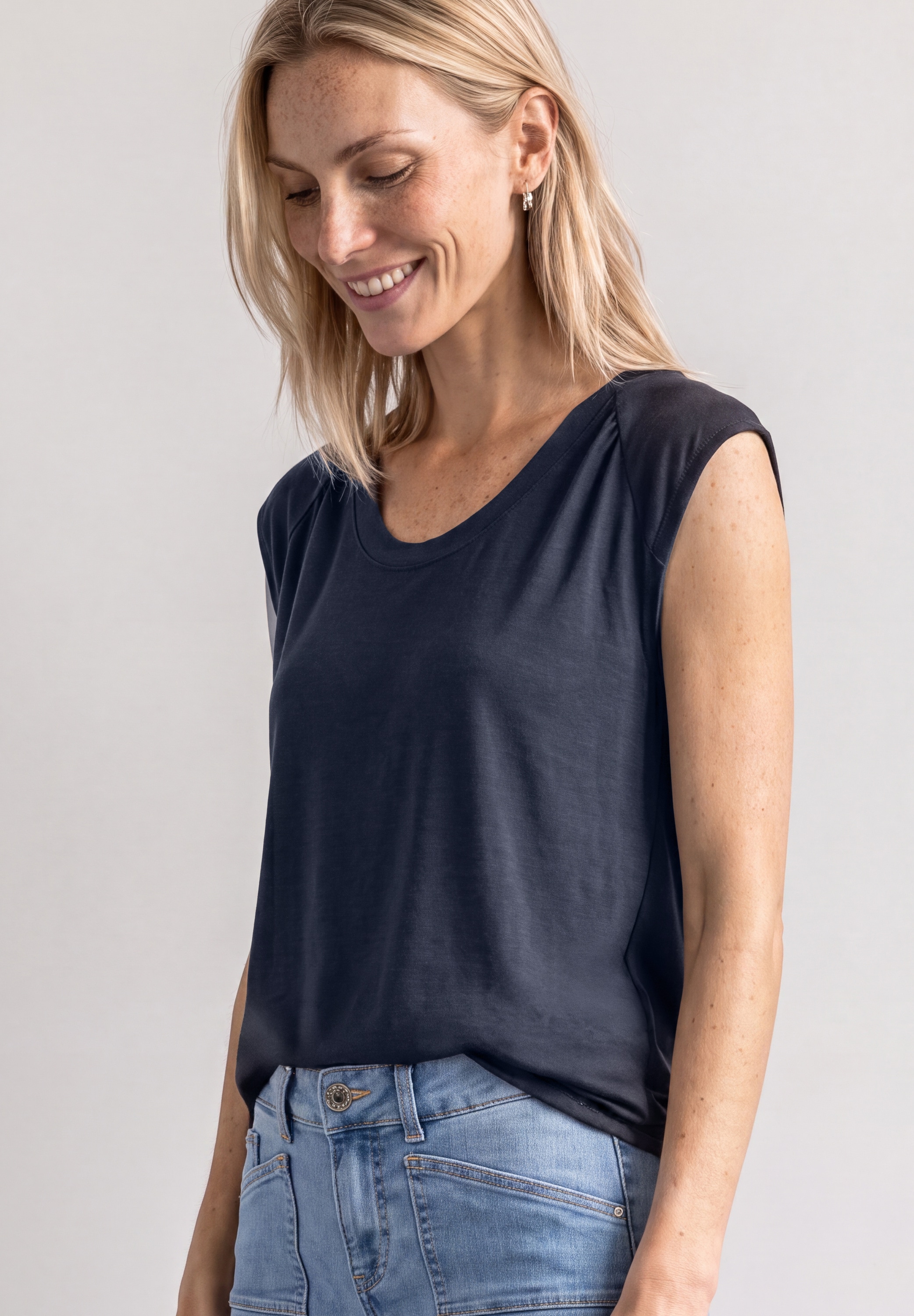 STREET ONE Shirttop aus stretchigem Viskosematerial