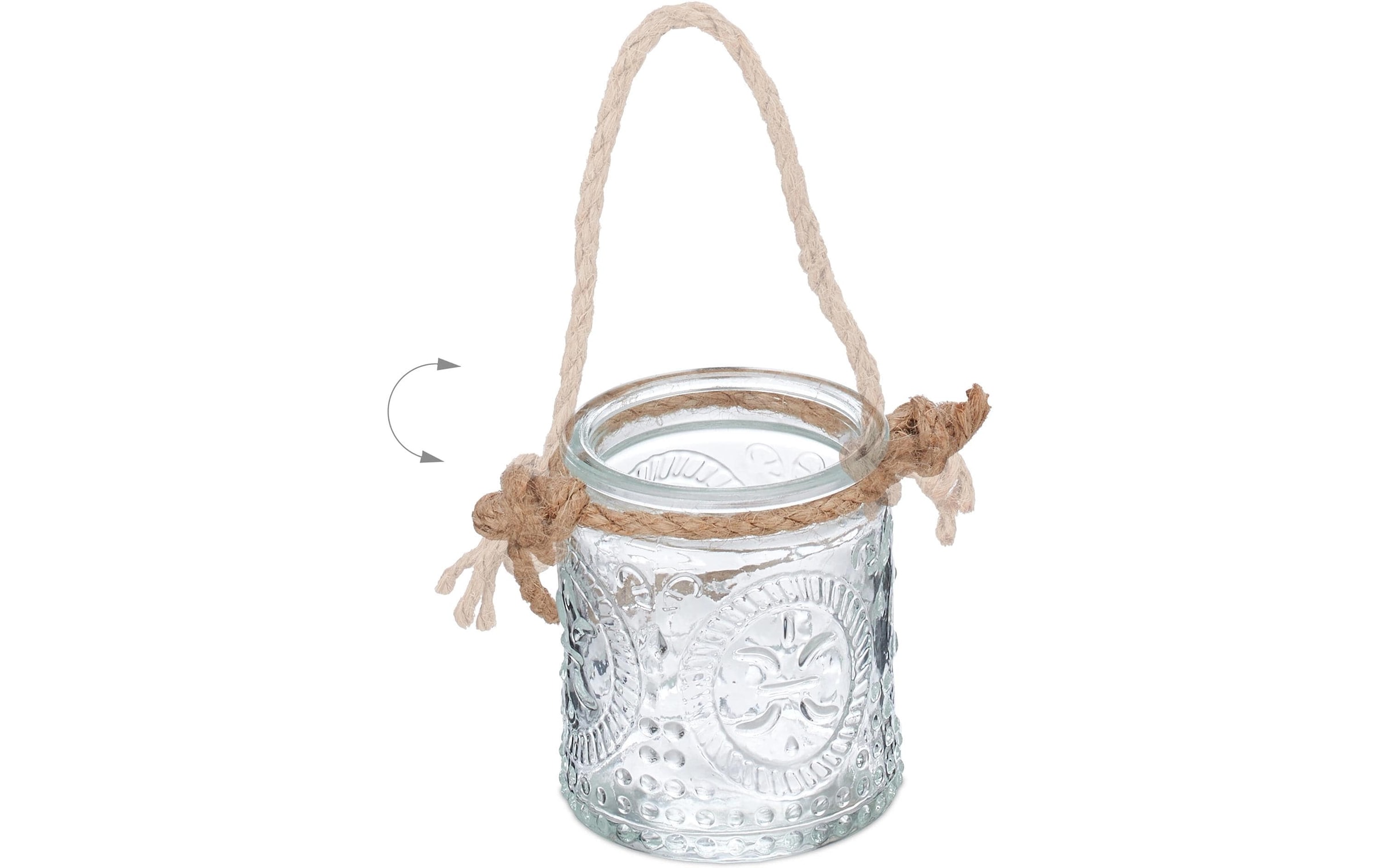 relaxdays Hängewindlicht »Summer Vintage 7 cm, Glas, 12 Stück«