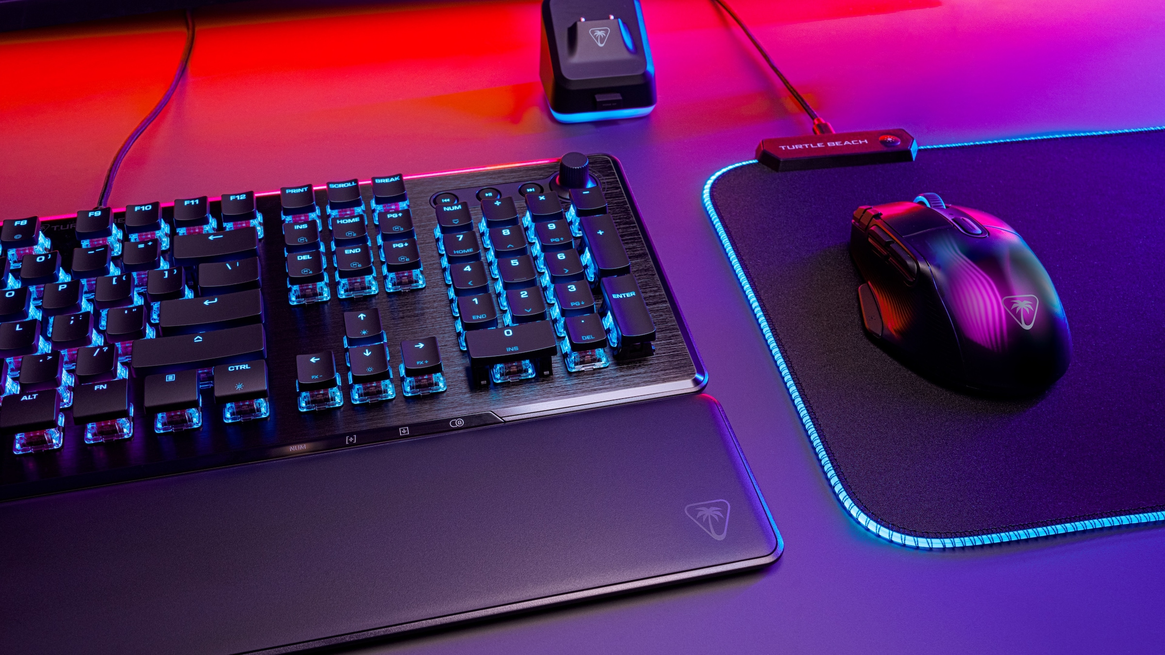 Turtle Beach Gaming-Tastatur »Vulcan II, Tactile«, (Lautstärkeregler-Funktionstasten-Profil-Speicher-Ziffernblock-verstellbare Füße-Handgelenkauflage), Tactile