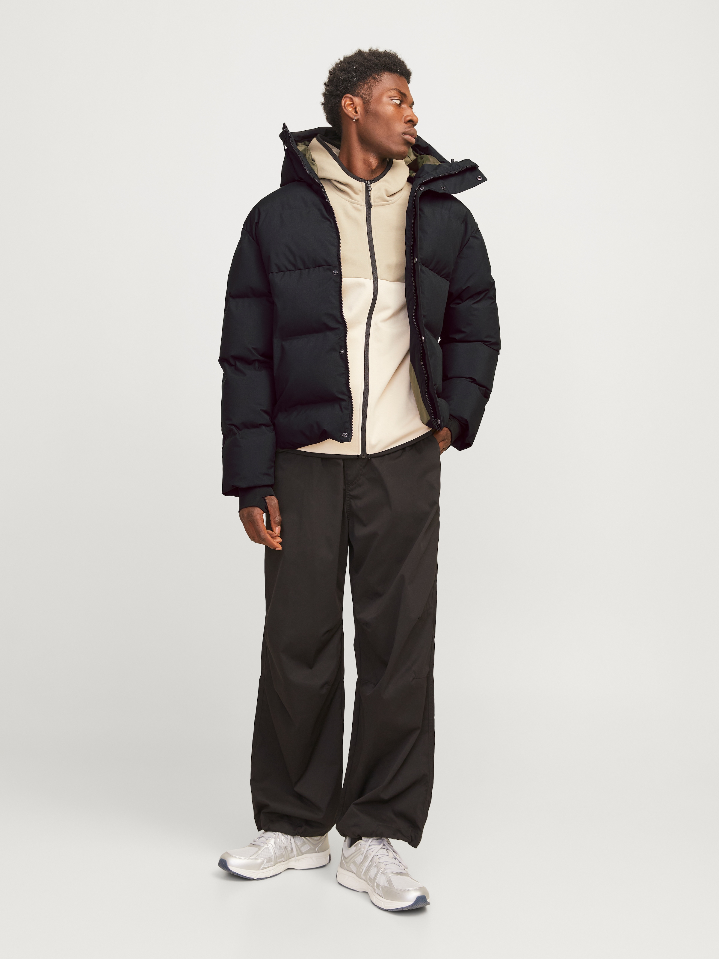 Jack & Jones Steppjacke »JCOALPHA PUFFER SN«, mit Kapuze