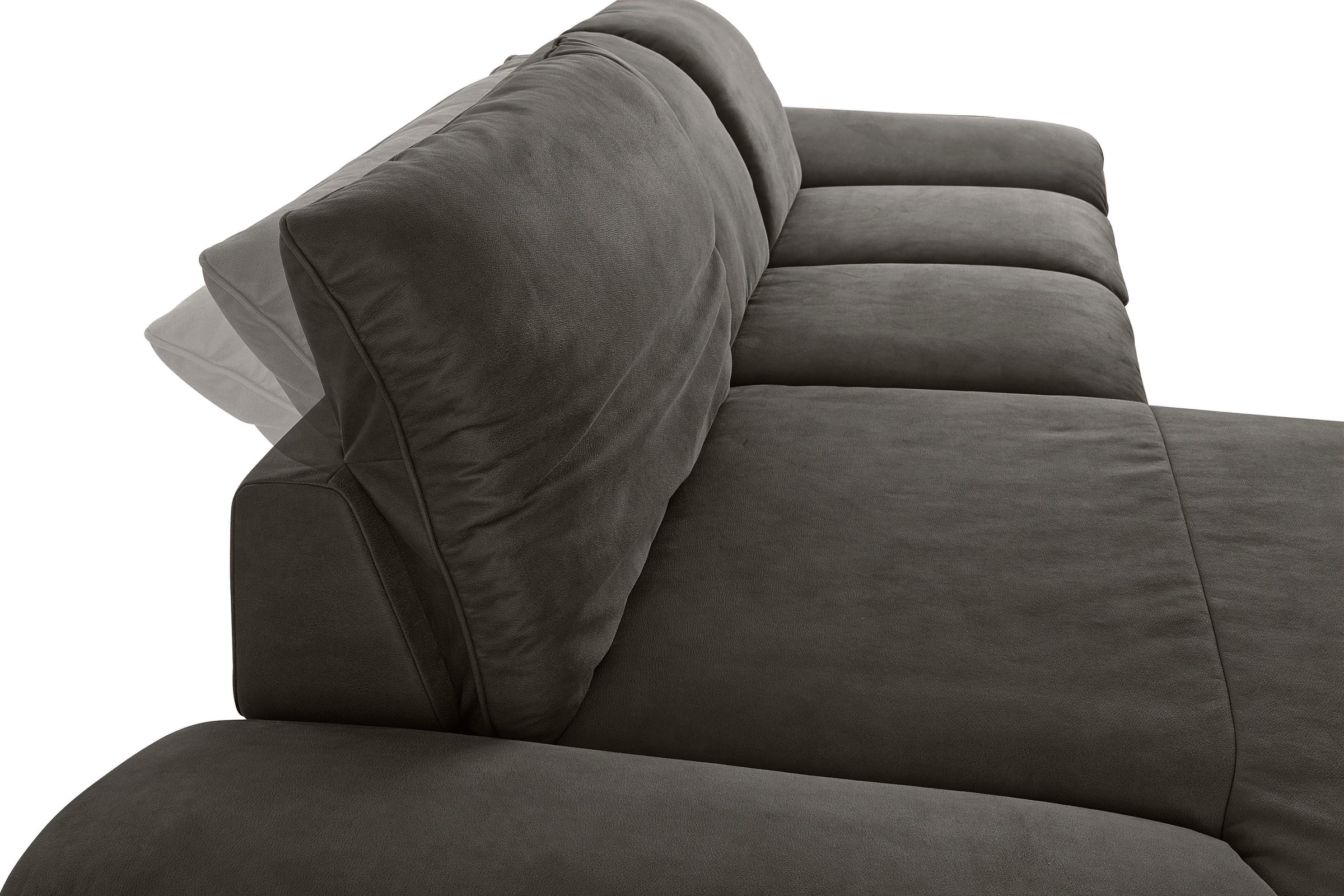W.SCHILLIG Ecksofa »enjoy&MORE, Designsofa, bequem, elegant und zeitlos, L-Form«, Sitztiefenverstellung, Füße bronze pulverbeschichtet, Breite 340 cm