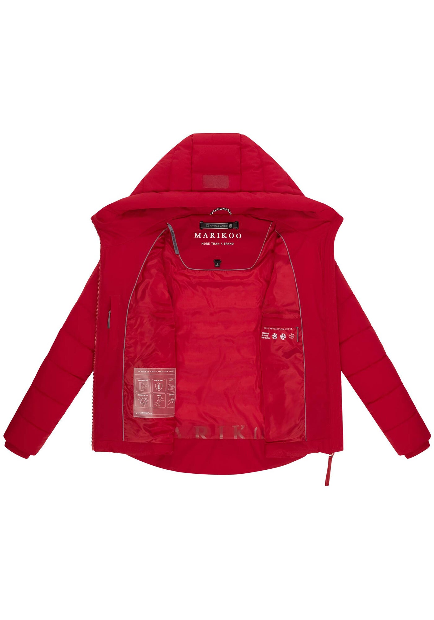 Marikoo Winterjacke »Tayenaa«, mit schmaler Steppung und extra hohem Kragen