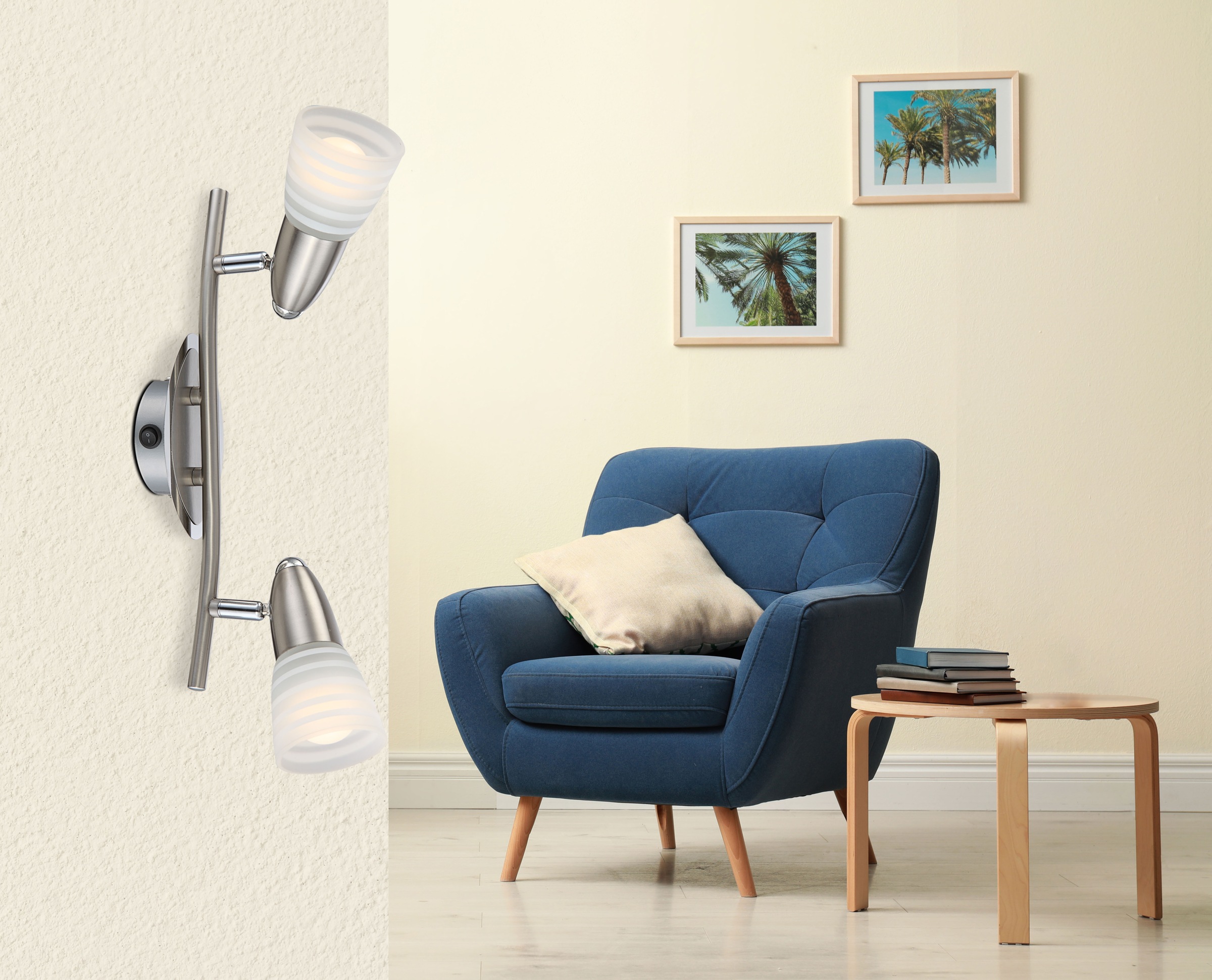 GLOBO LIGHTING Deckenstrahler »CALEB«, Leuchtmittel E14 | Leuchtmittel wechselbar, LED-Strahler/Glas opal/3000K/Wohnzimmer/Flur