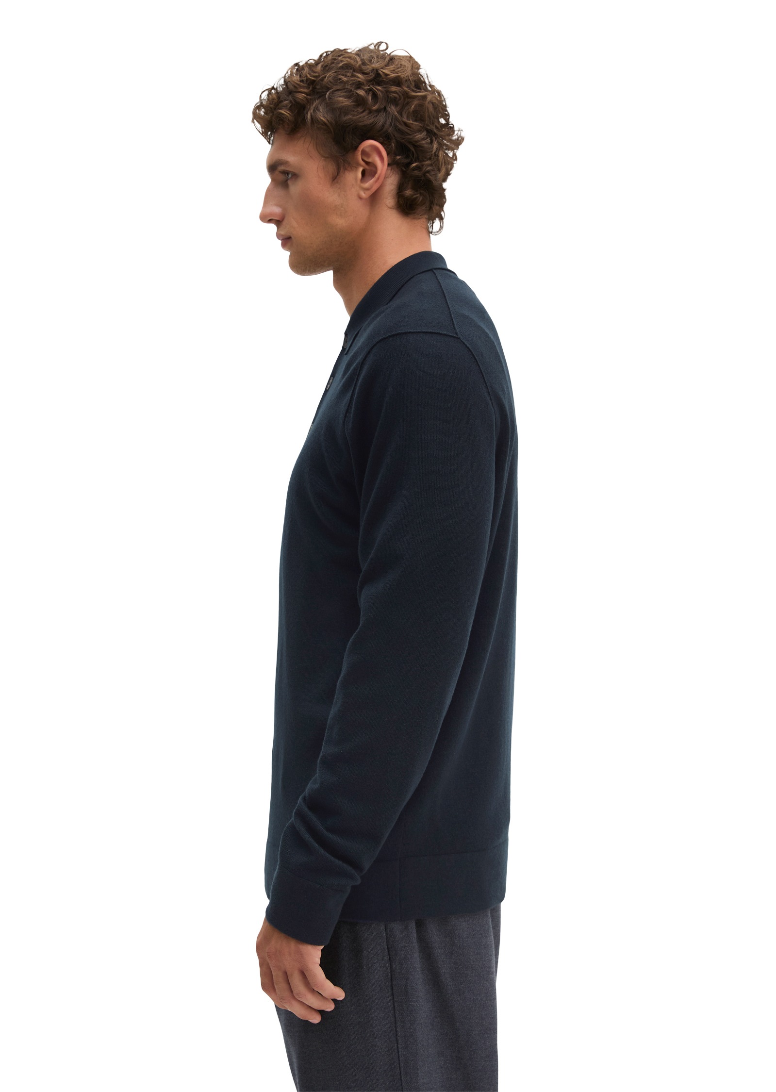 Marc O'Polo Langarm-Poloshirt »aus weicher Schurwolle«