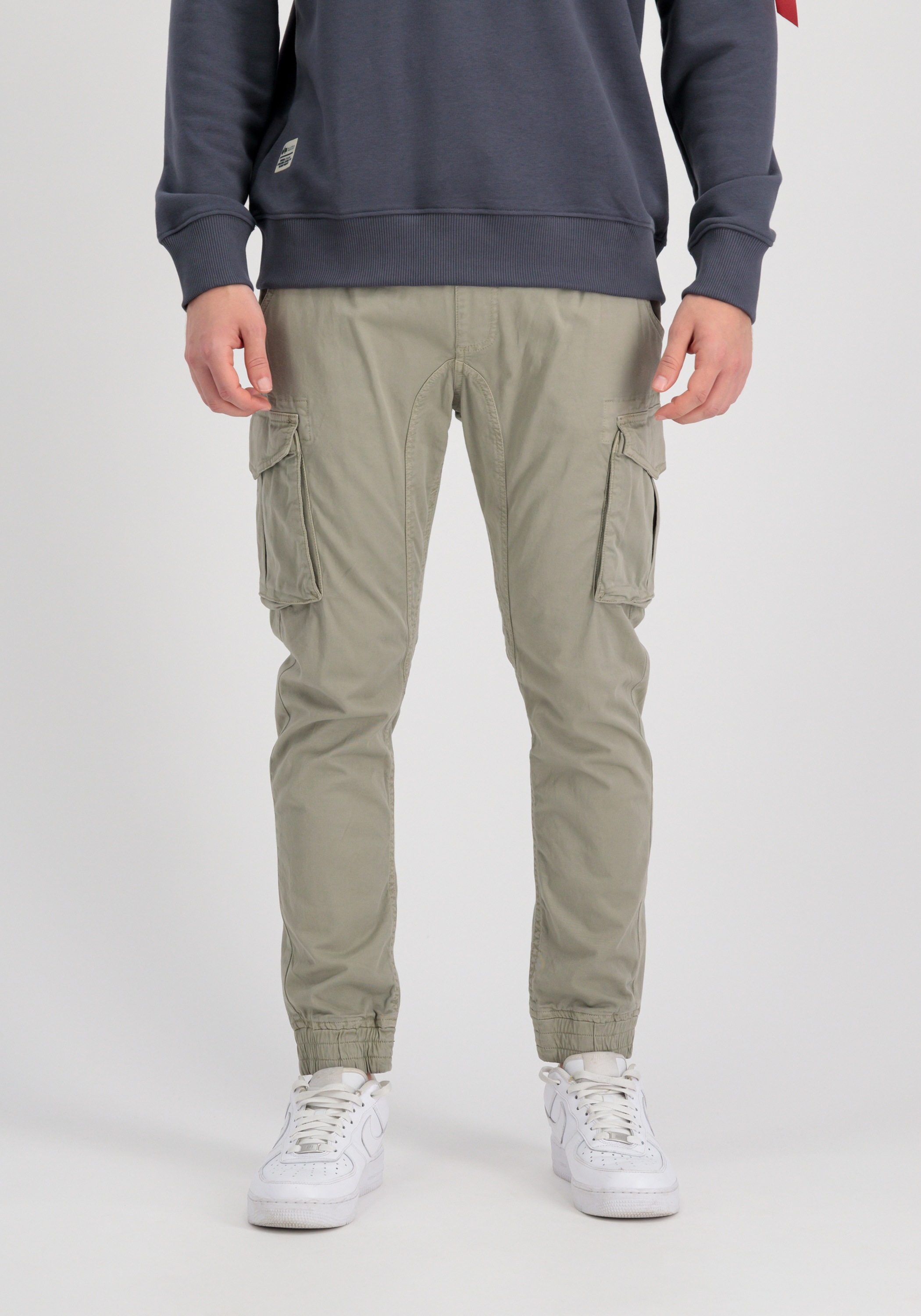 Alpha Industries Herren Jogger – Cotton Twill, Slim Fit, Mit Cargotaschen