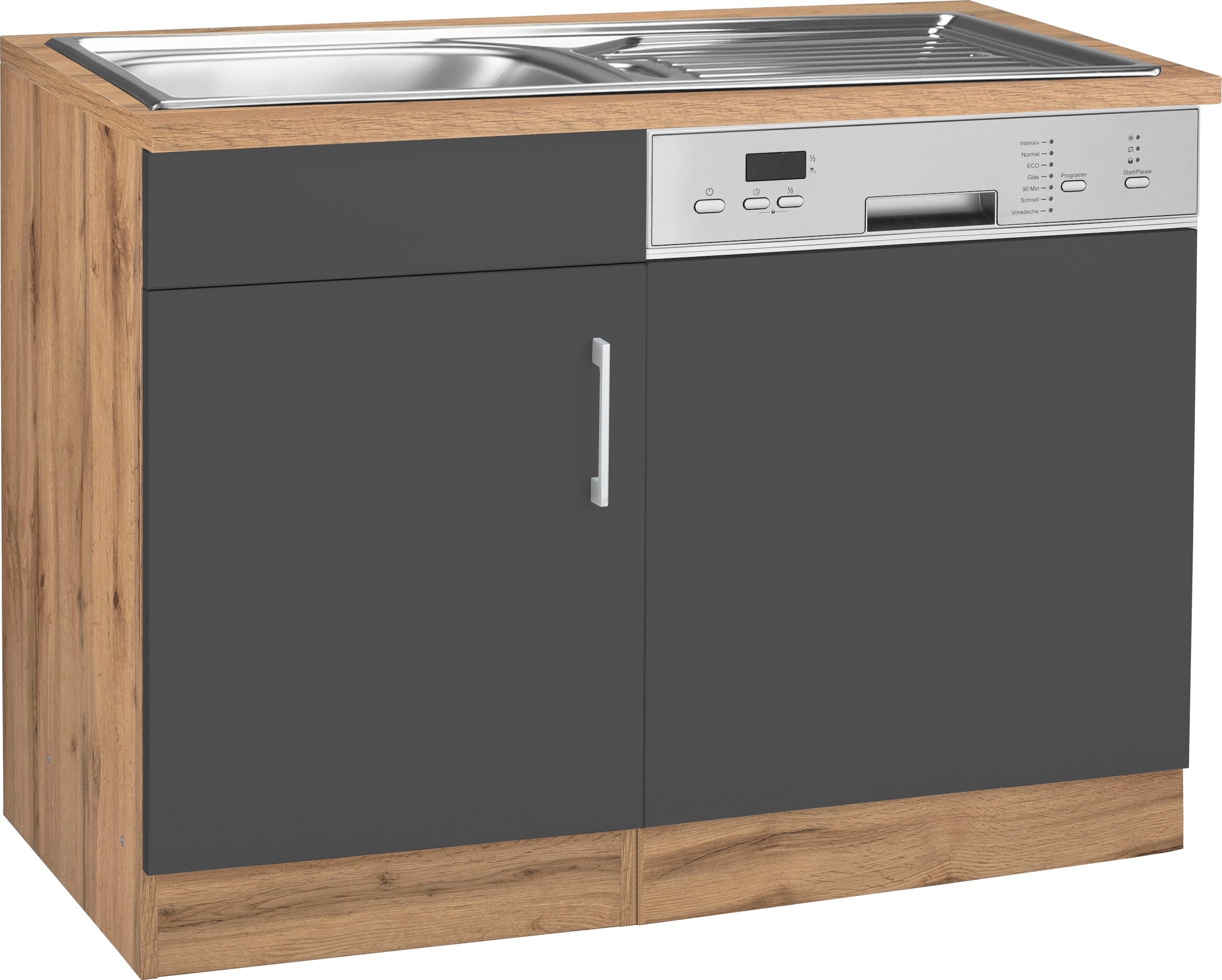 KOCHSTATION Spülenschrank "KS-Colmar", 110 cm, Front und Sockelblende für teilintegrierten Geschirrspüler