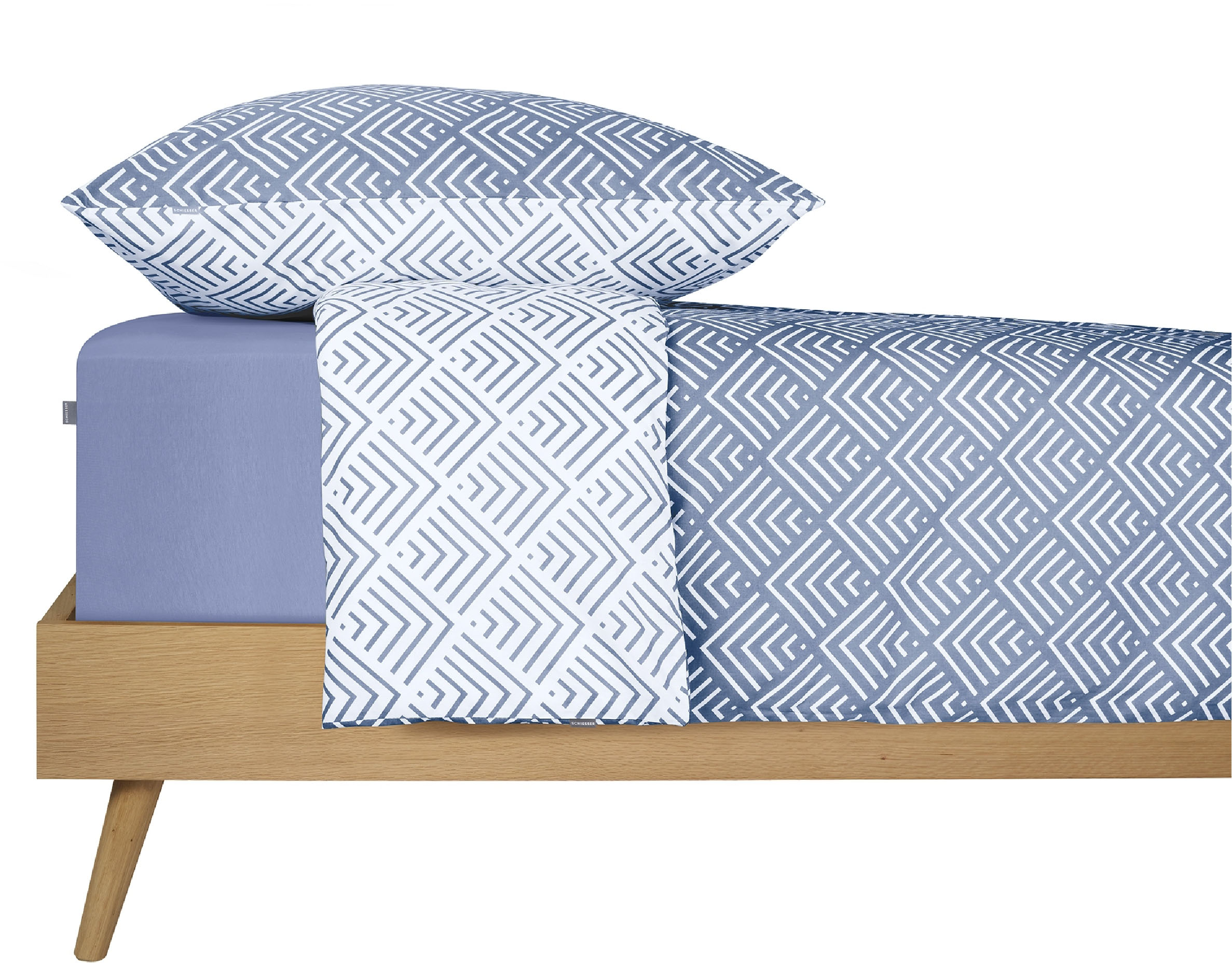 Thumbnail - Schiesser Bettwäsche "Mabel aus weicher Baumwolle mit abstraktem Muster" 2 Stk. tlg. MADE IN GREEN by OEKO-TEX