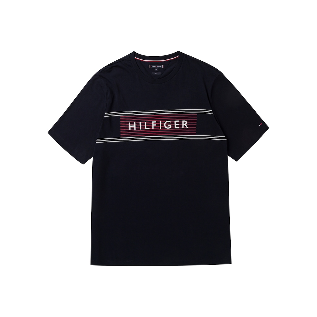 Tommy Hilfiger Big & Tall T-Shirt (1 tlg.) mit Tommy Hilfiger Labelfarben innen am Ausschnitt