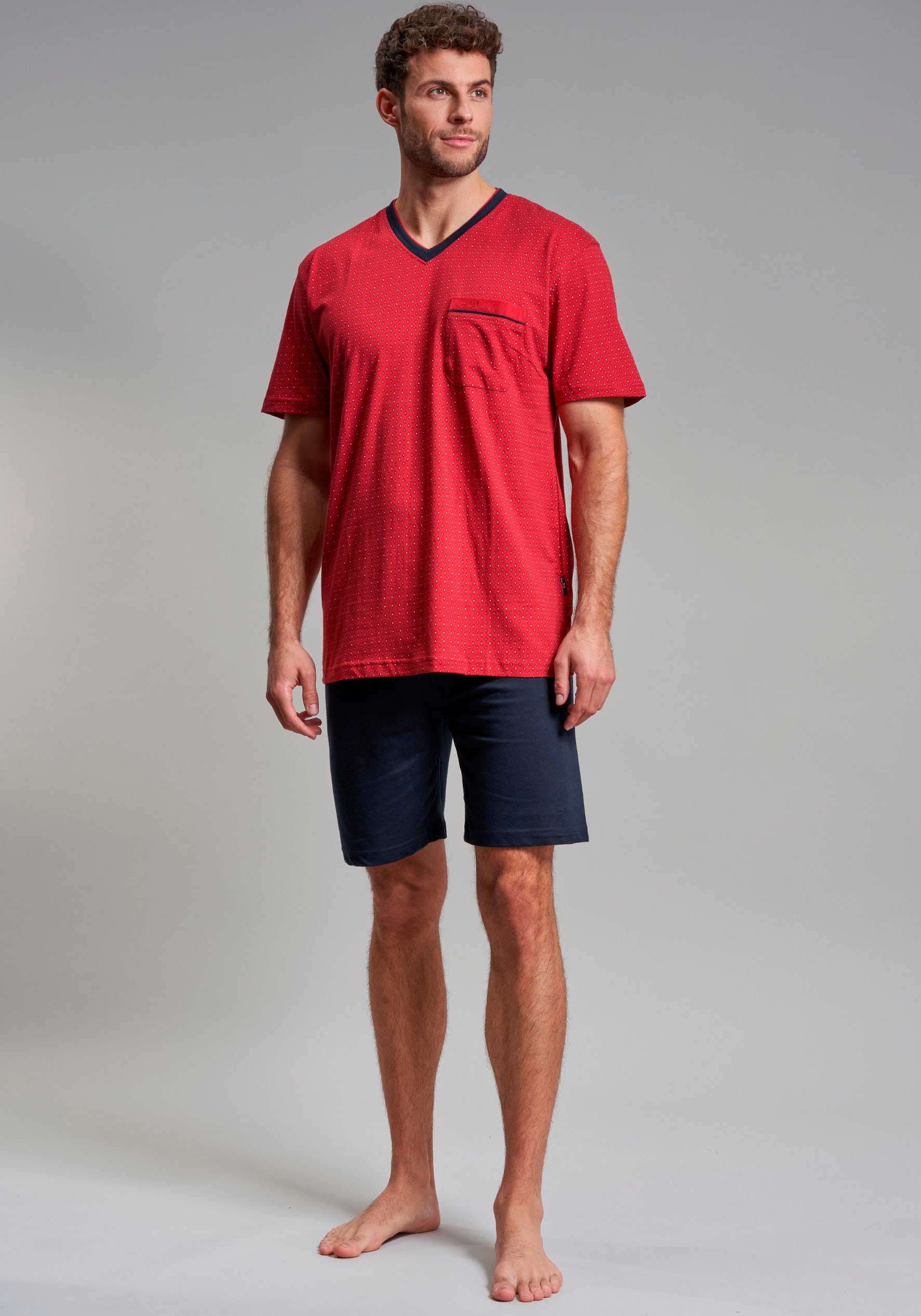 GÖTZBURG Shorty "Manhattan", 2 Stk. Kurzarm, V-Ausschnitt, kurze Hose, Baum günstig online kaufen