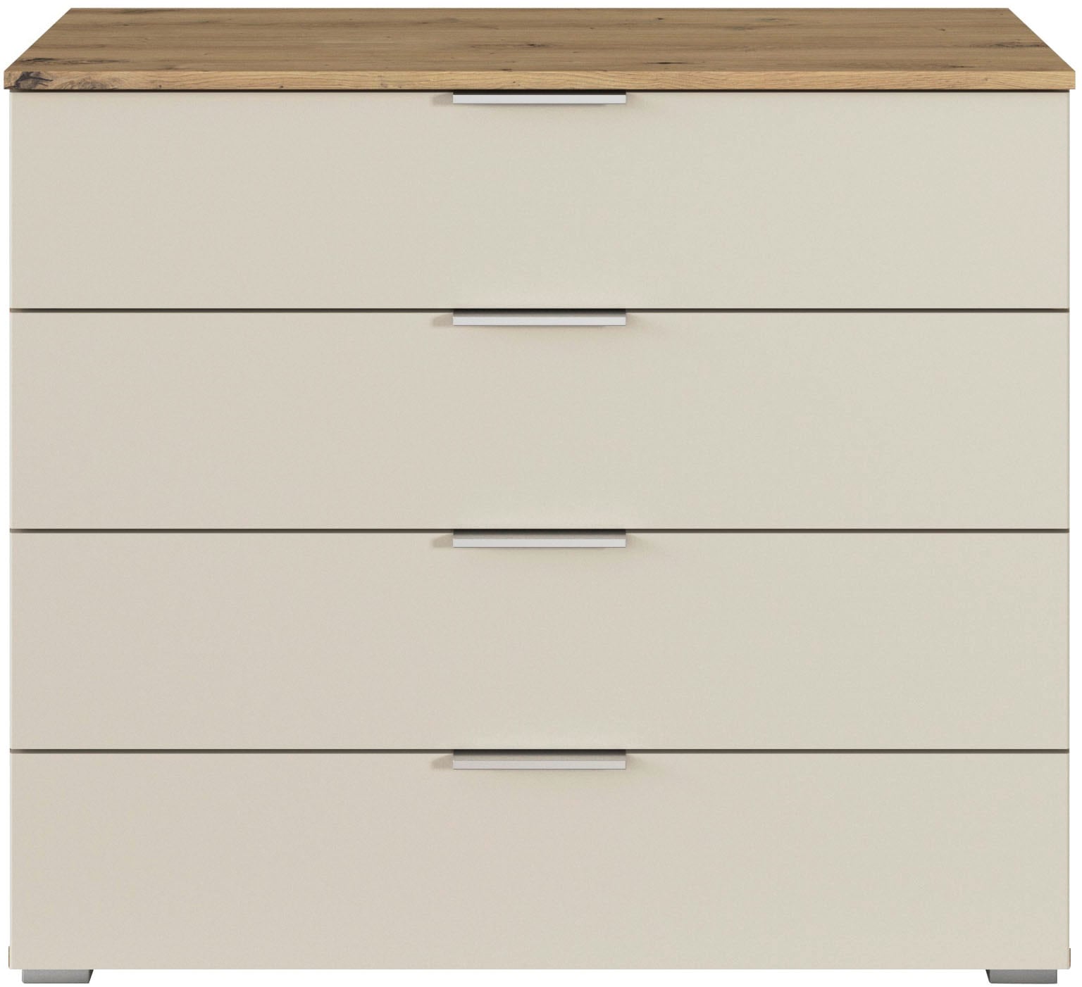 rauch Schubkastenkommode »Sideboard Schubladenkommode AGORDO mit Dekor- oder Hochglanzfront«, (in zwei Griff-Farben, Breite 80 cm inkl. Soft-Close-Funktion), vier große und geräumige Schubladen mit viel Stauraum MADE IN GERMANY