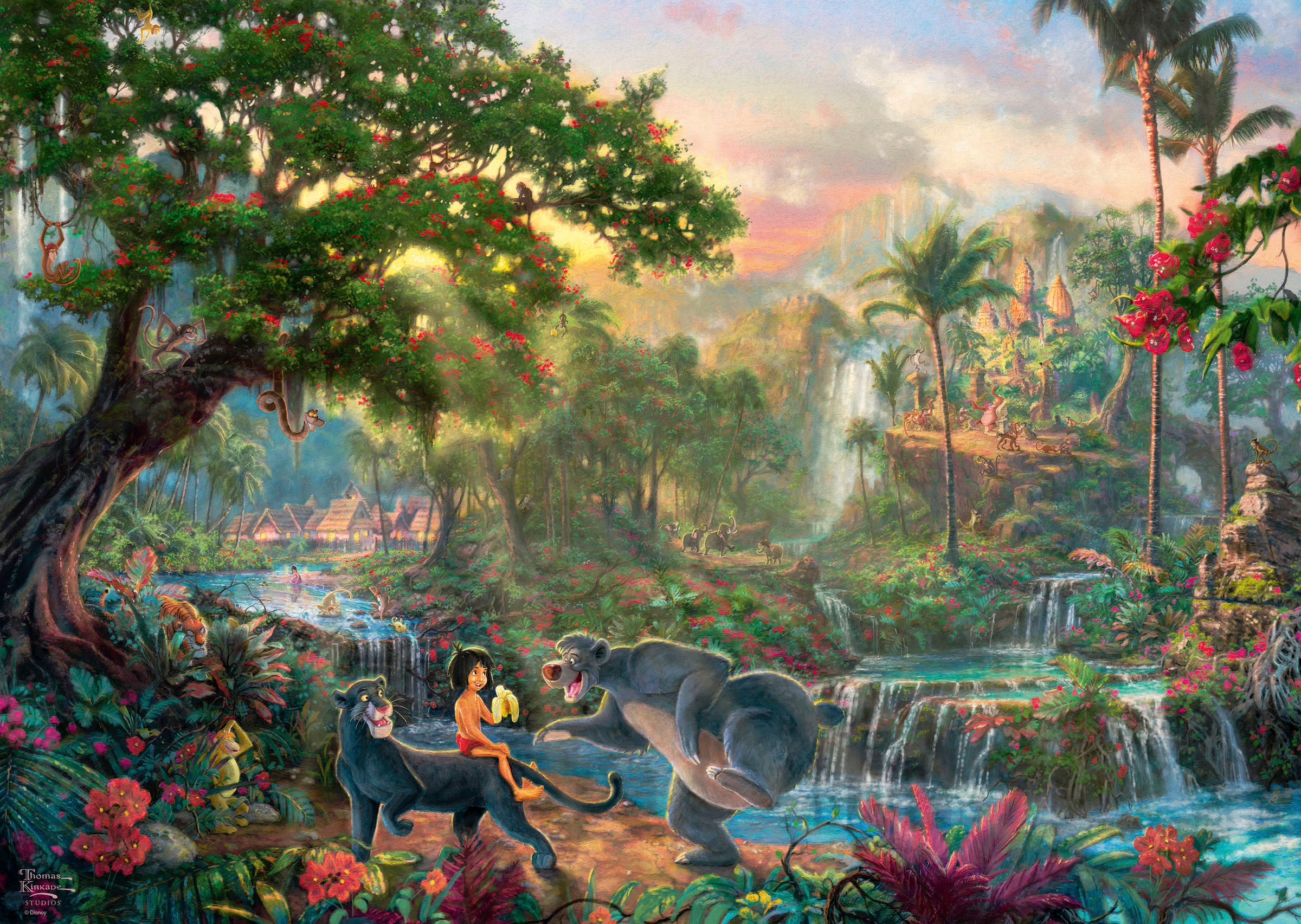 Schmidt Spiele Puzzle »Disney, Dschungelbuch von Thomas Kinkade«, (1000 tlg.)