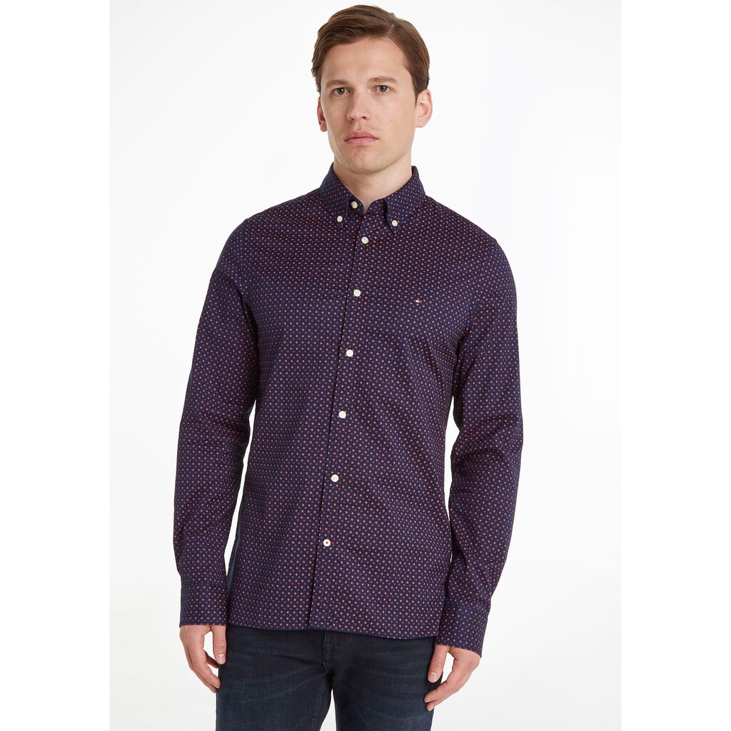 Tommy Hilfiger Langarmhemd »NATURAL SOFT FOULARD SF SHIRT« mit Button-down-Kragen Tommy Hilfiger Langarmhemd »NATURAL SOFT FOULARD SF SHIRT« mit Button-down-Kragen