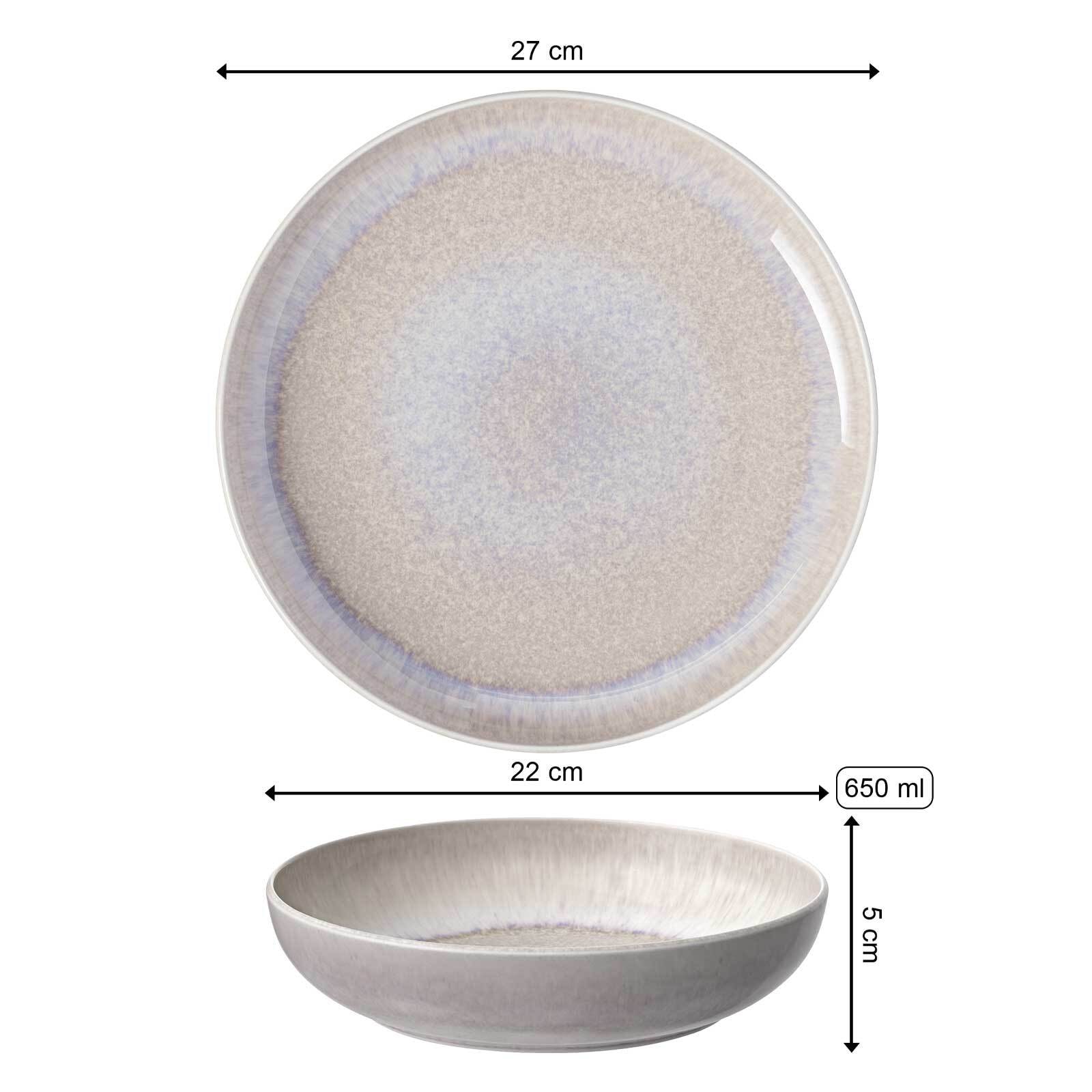 like. by Villeroy & Boch Geschirr-Set »Tafel-Set Perlemor Sand 4er Set beige«