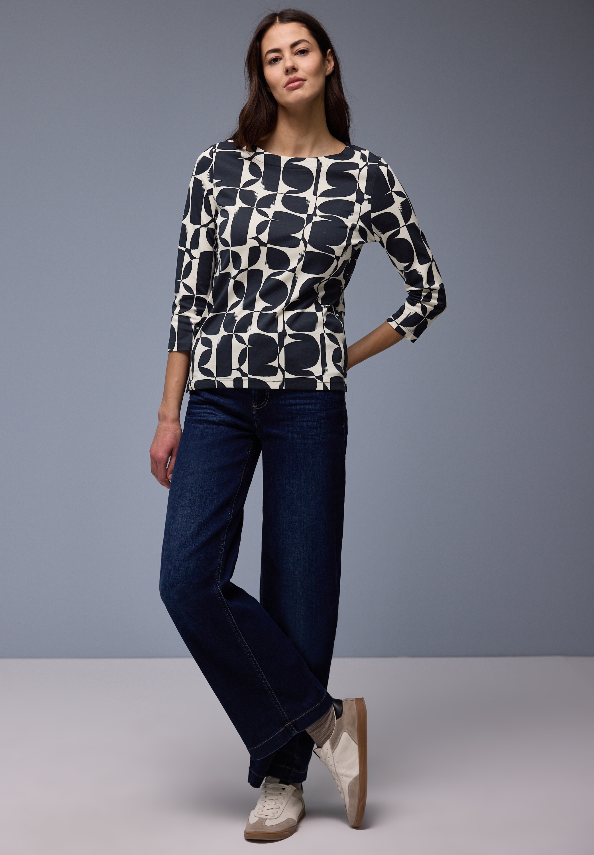 STREET ONE 3/4-Arm-Shirt mit All-Over Print