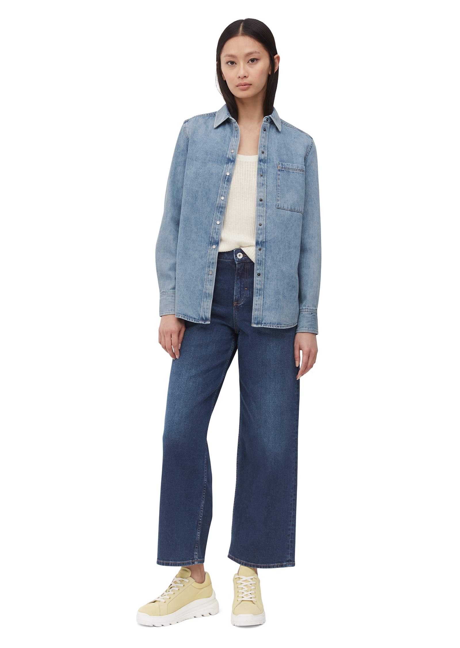 Marc O'Polo Jeansbluse »aus reiner Baumwolle«