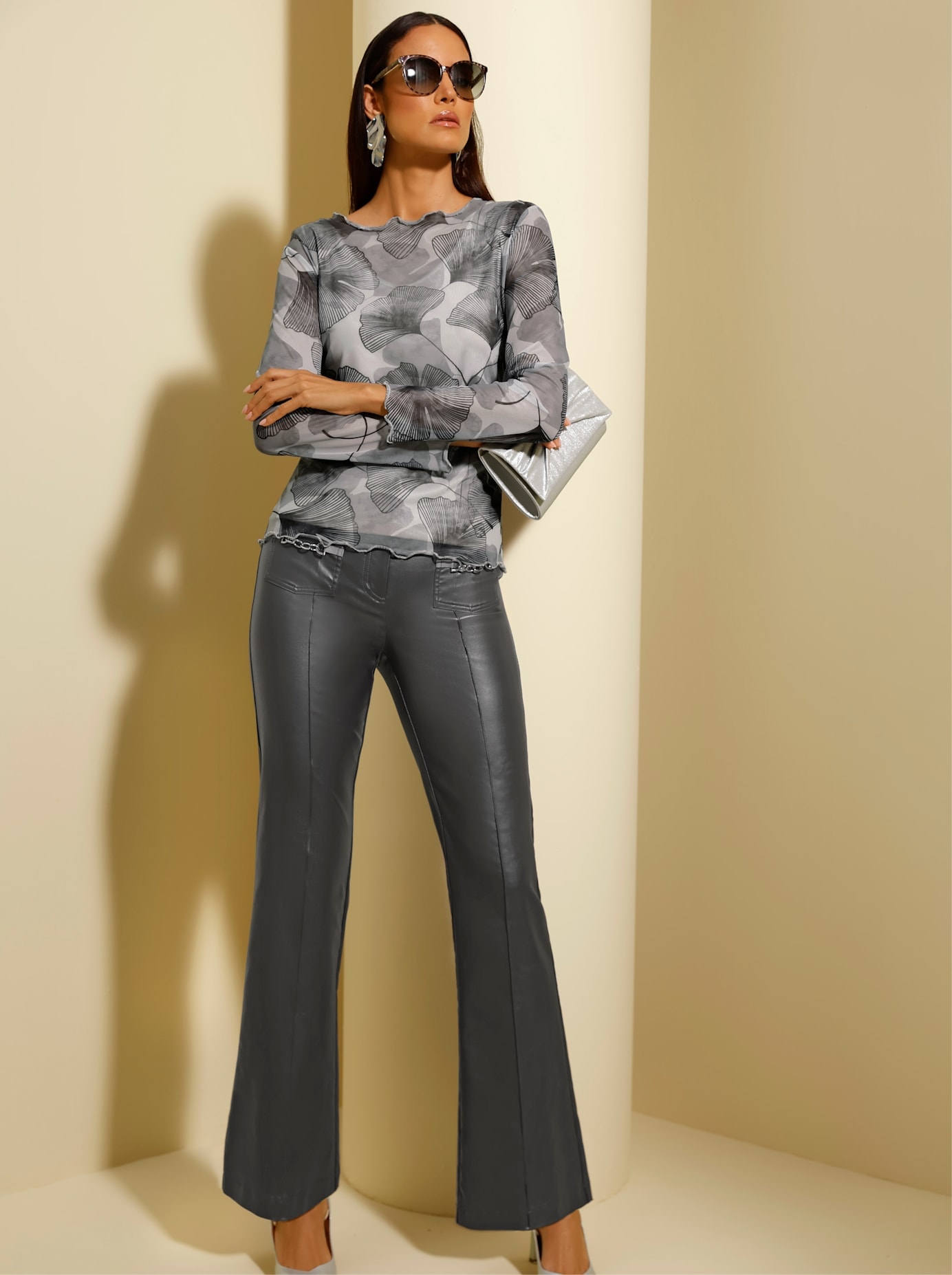 creation L Langarmshirt "Mesh-Shirt" 1 tlg. günstig online kaufen