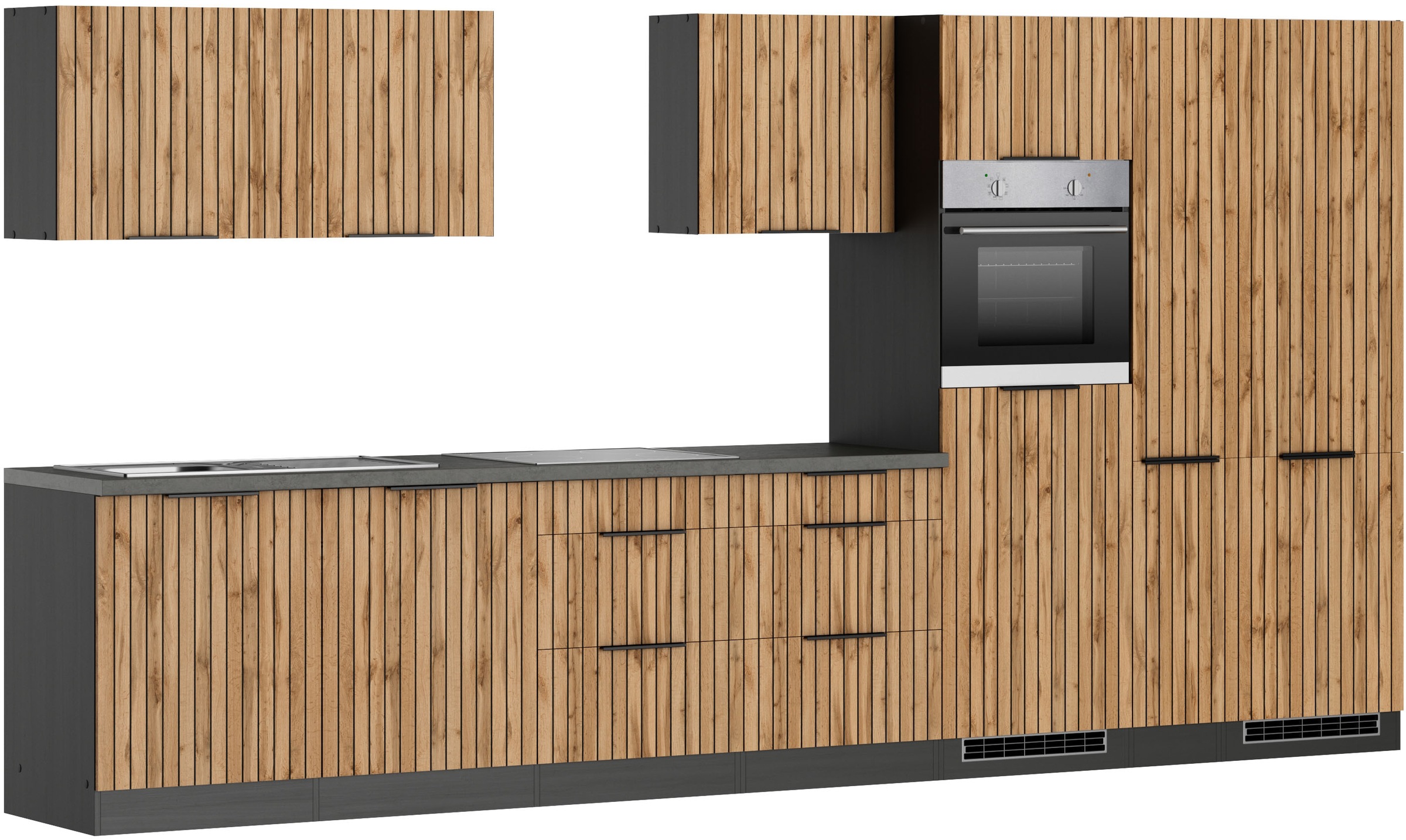 KOCHSTATION Küchenzeile "KS-Lagos, Breite 390 cm, wahlweise mit E-Geräten" günstig online kaufen