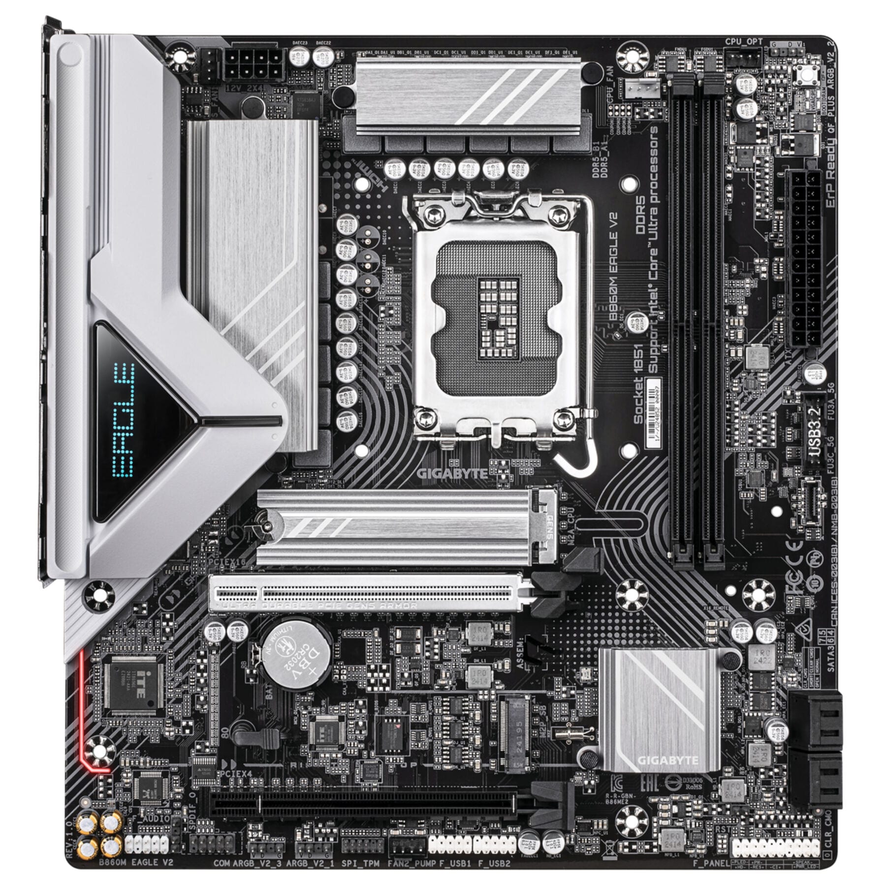 Gigabyte Mainboard »B860M EAGLE V2 Mainboard – Intel Core Ultra Serie Prozessoren, 6+1+2 P«