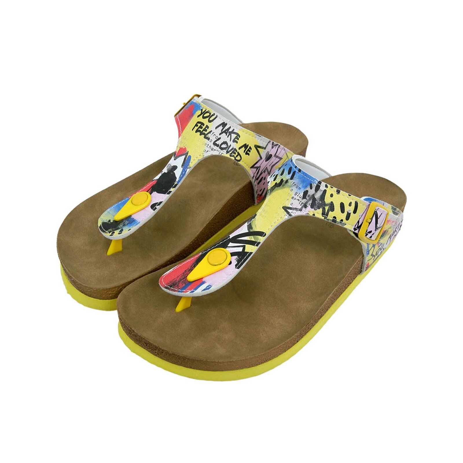 DOGO Zehentrenner "Lila The Creation Of The Collage Damen Sandalen/ Sandale günstig online kaufen