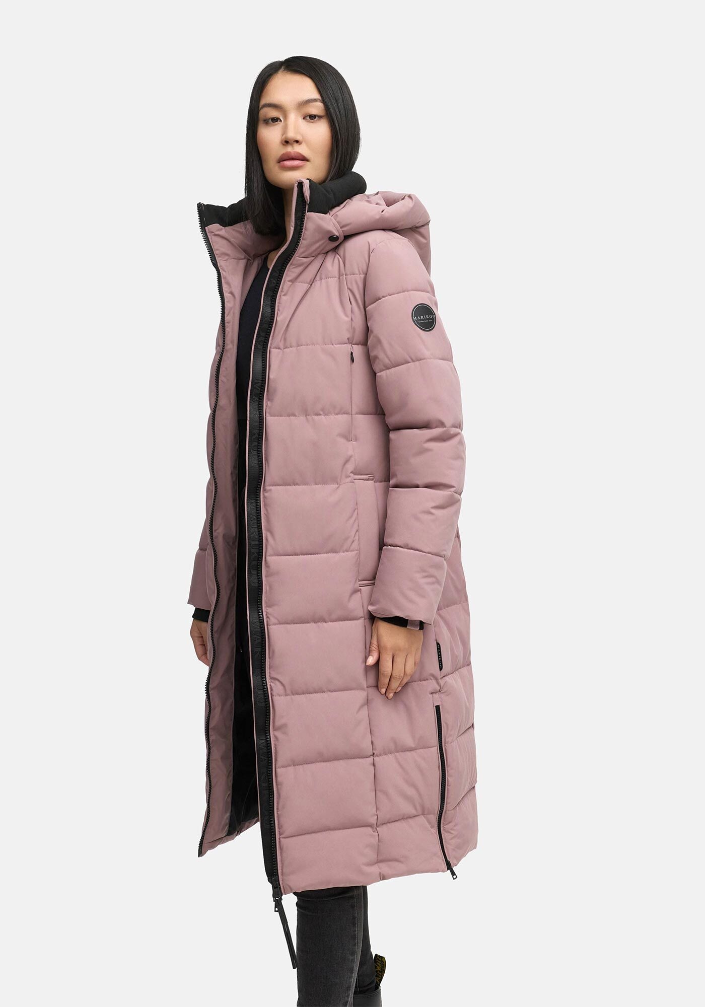 Marikoo Winterjacke »Lanitaa« Steppmantel mit abnehmbarer Kapuze
