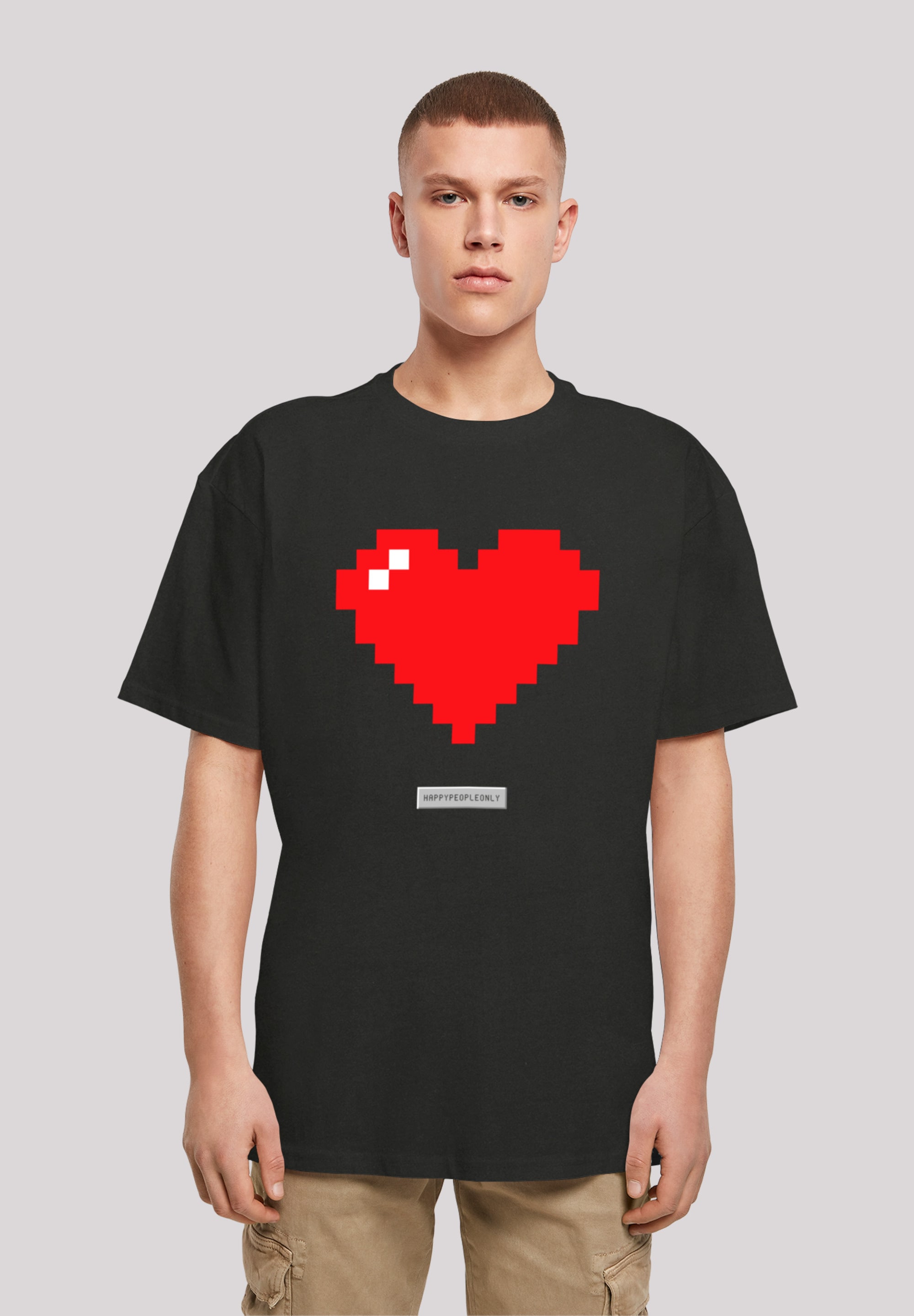 F4NT4STIC T-Shirt Vibes | Happy Herz »Pixel kaufen ▷ BAUR Print Good People«