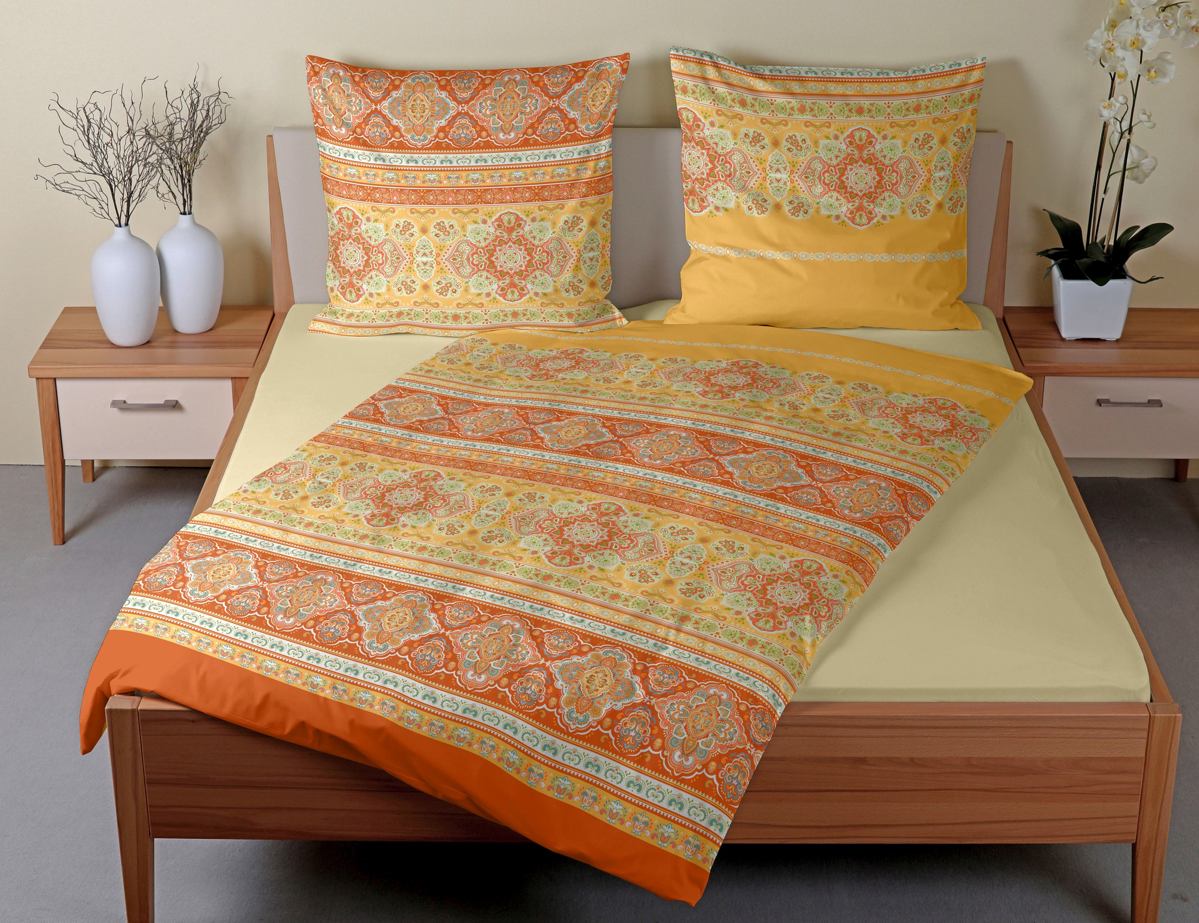 CASATEX Bettwäsche "Majella" 3 Stk. trendige, frische, ausdrucksvolle Farbe günstig online kaufen