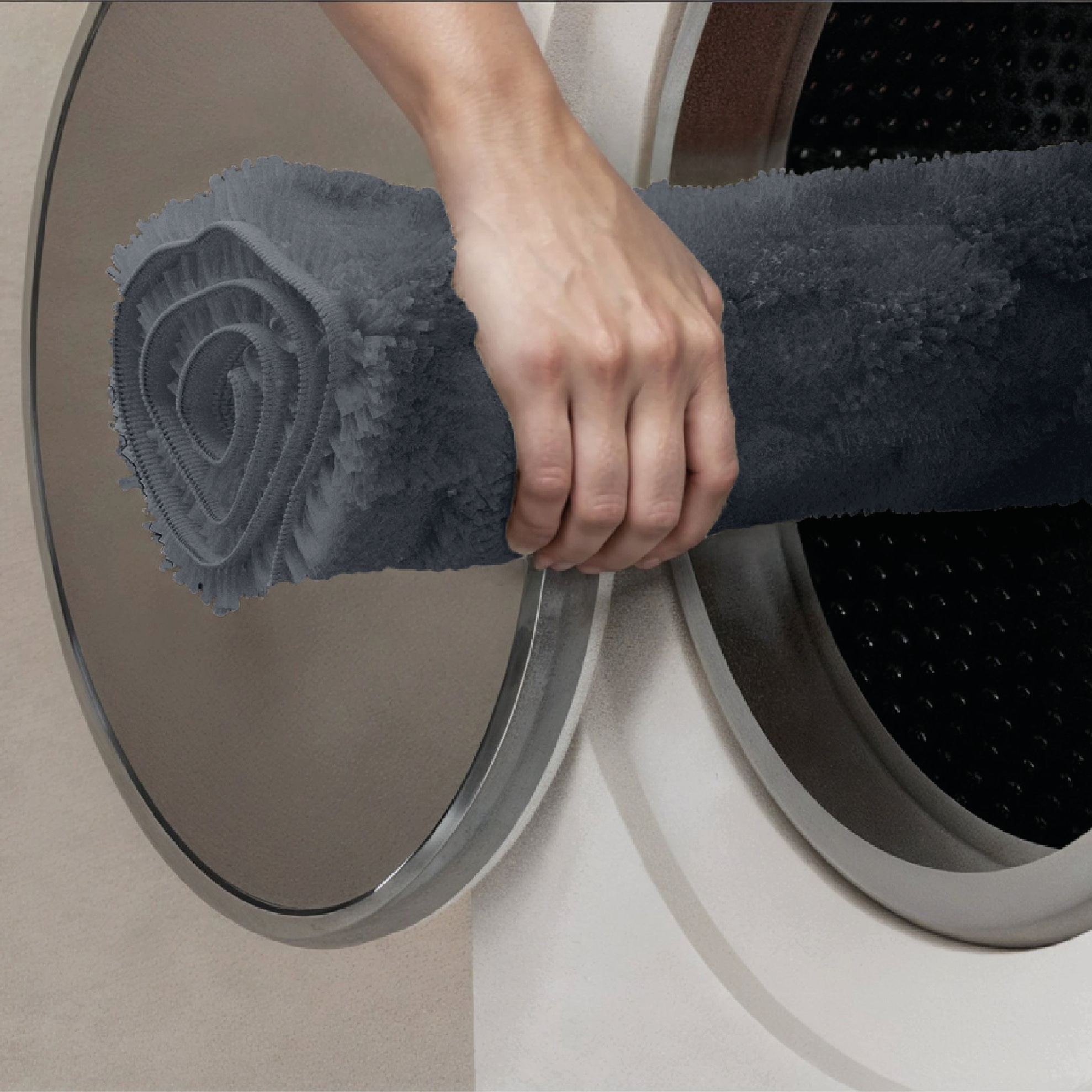 OTTO home Badematte »Naala, Badvorleger, Badezimmer Teppich, sehr weich«, rutschhemmend beschichtet, schnell trocknend-fußbodenheizungsgeeignet, weiche Haptik, auch als 2-teiliges Set erhältlich, Made in Europe