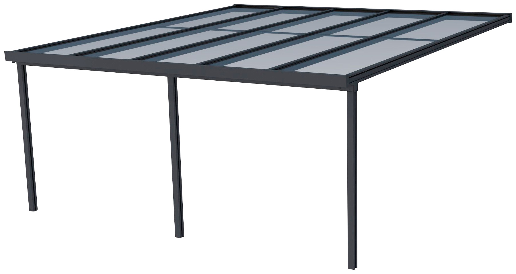 GUTTA Terrassendach "Premium", BxT: 510x506 cm, Dach Polycarbonat Opal