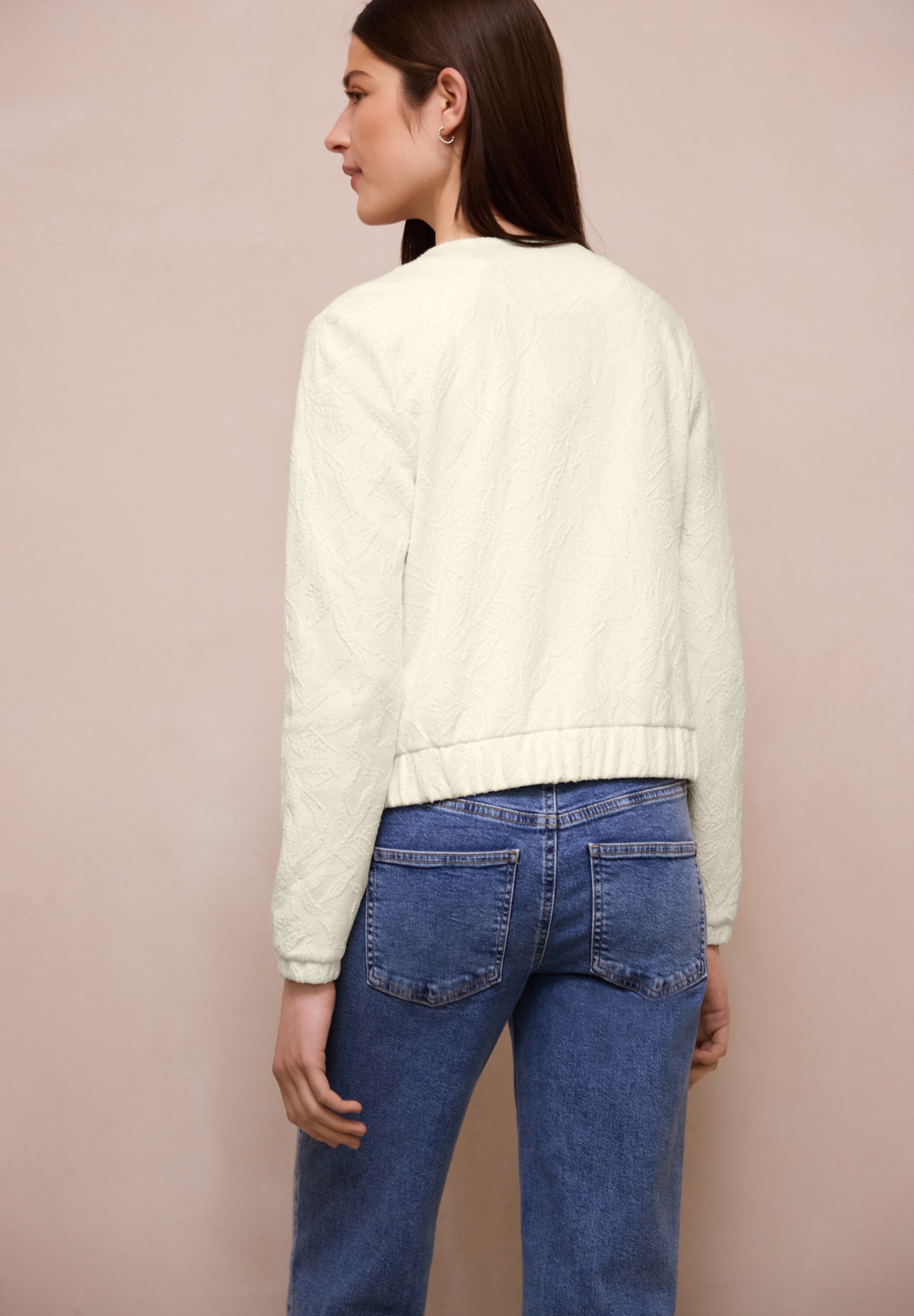 STREET ONE STUDIO Blouson ohne Kapuze Rundhalsausschnitt