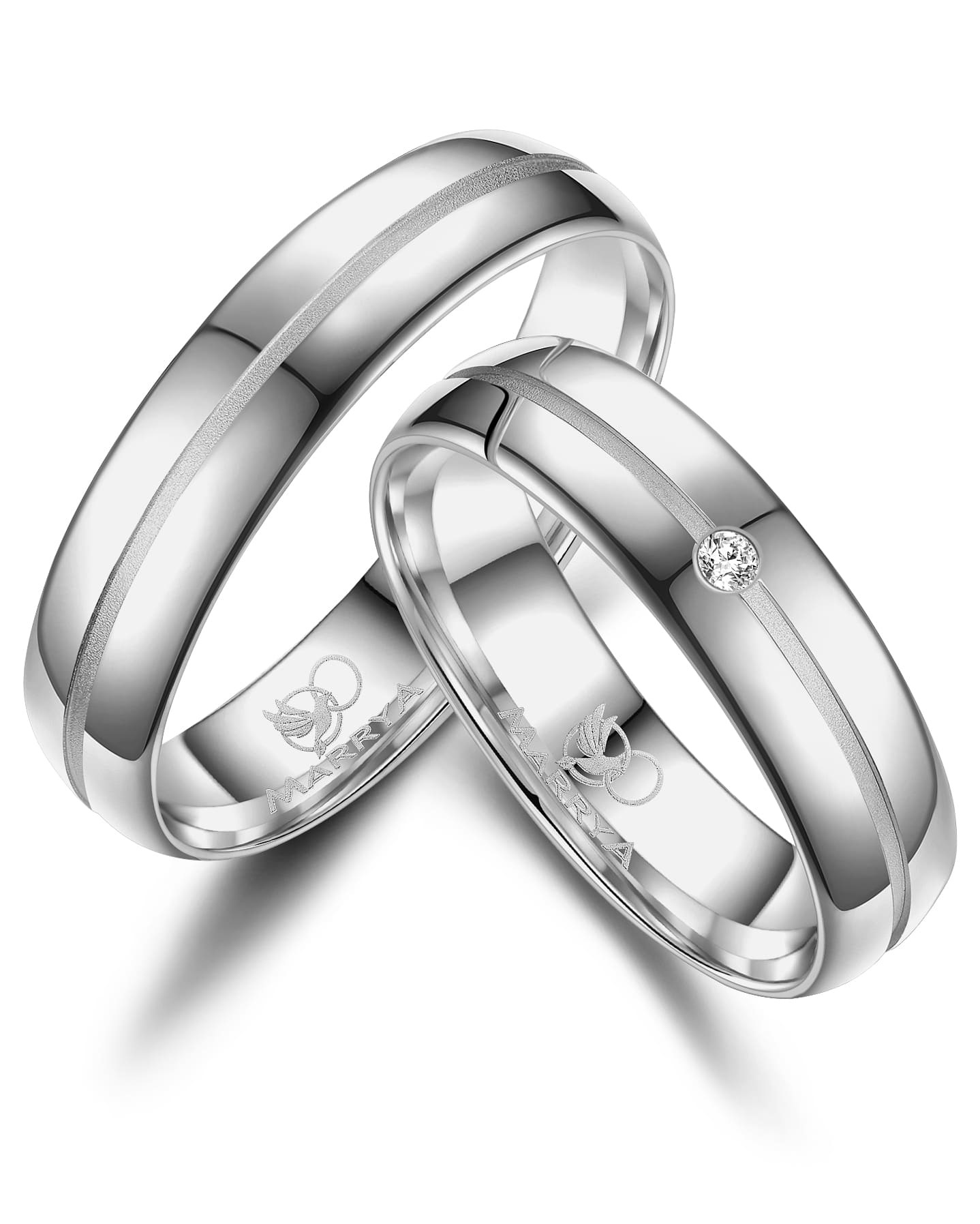 Marrya Verlobungsring »Silber Ringe Trauringe Eheringe Partnerringe«