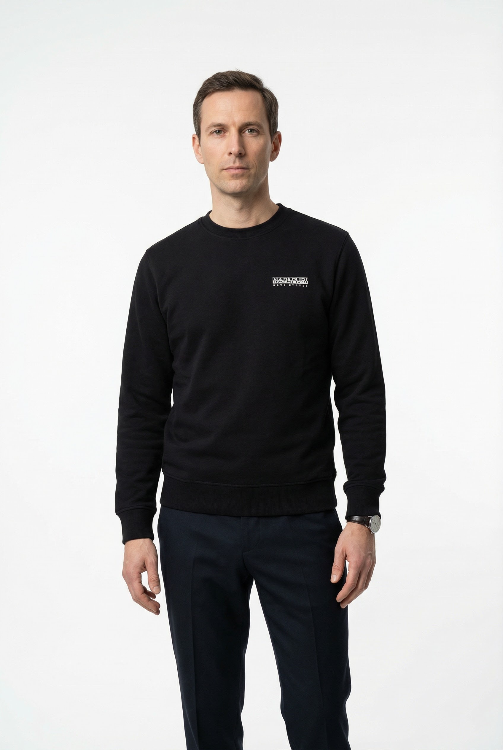 Napapijri Sweatshirt "B-SMALL BOX C BEIGE DIMITY", sportlicher Stil, mit Rundhalsausschnitt, ohne Verschluss