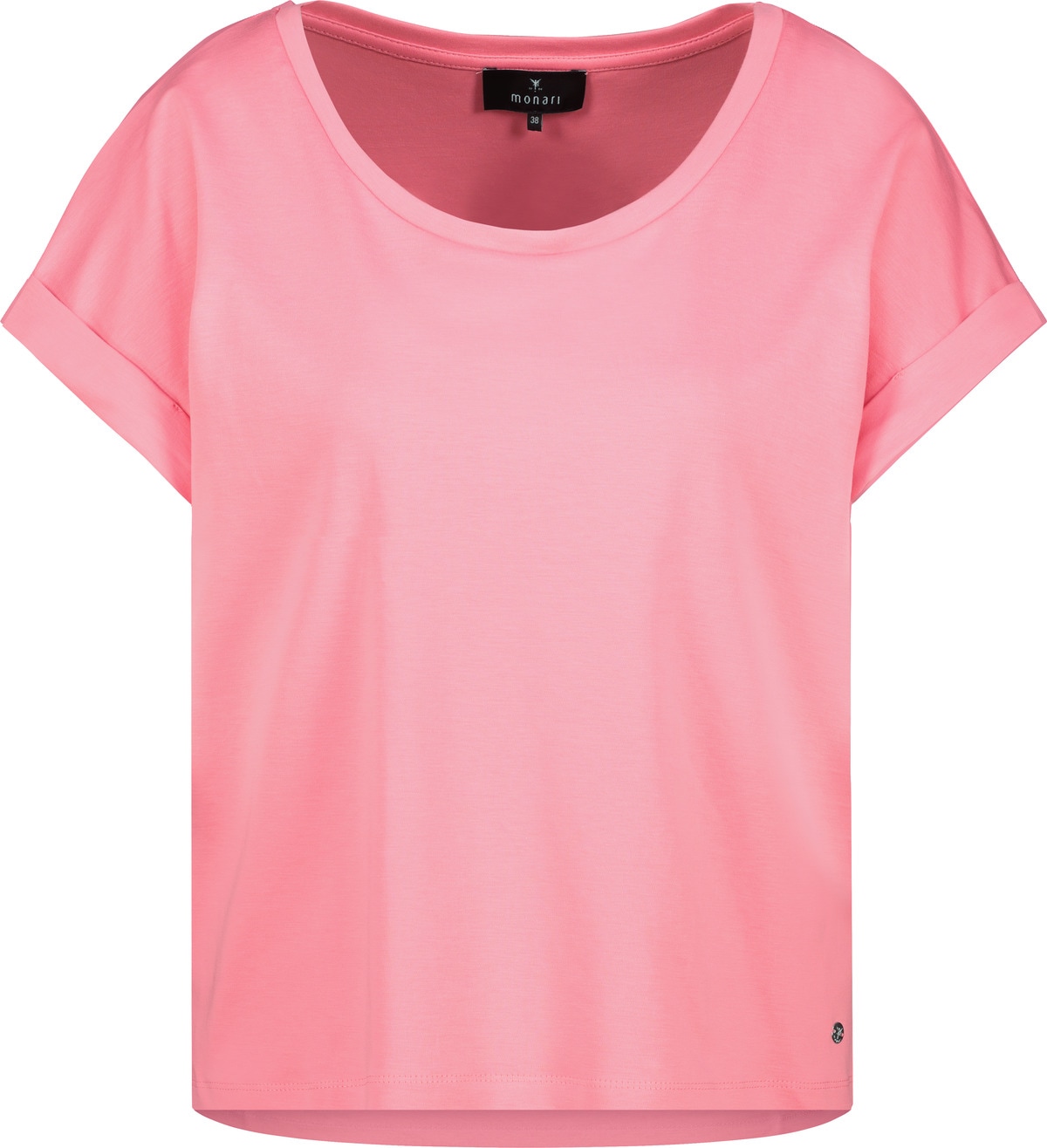 Monari T-Shirt »Shirt Basic Pima uni«, Mit Rundhalsausschnitt