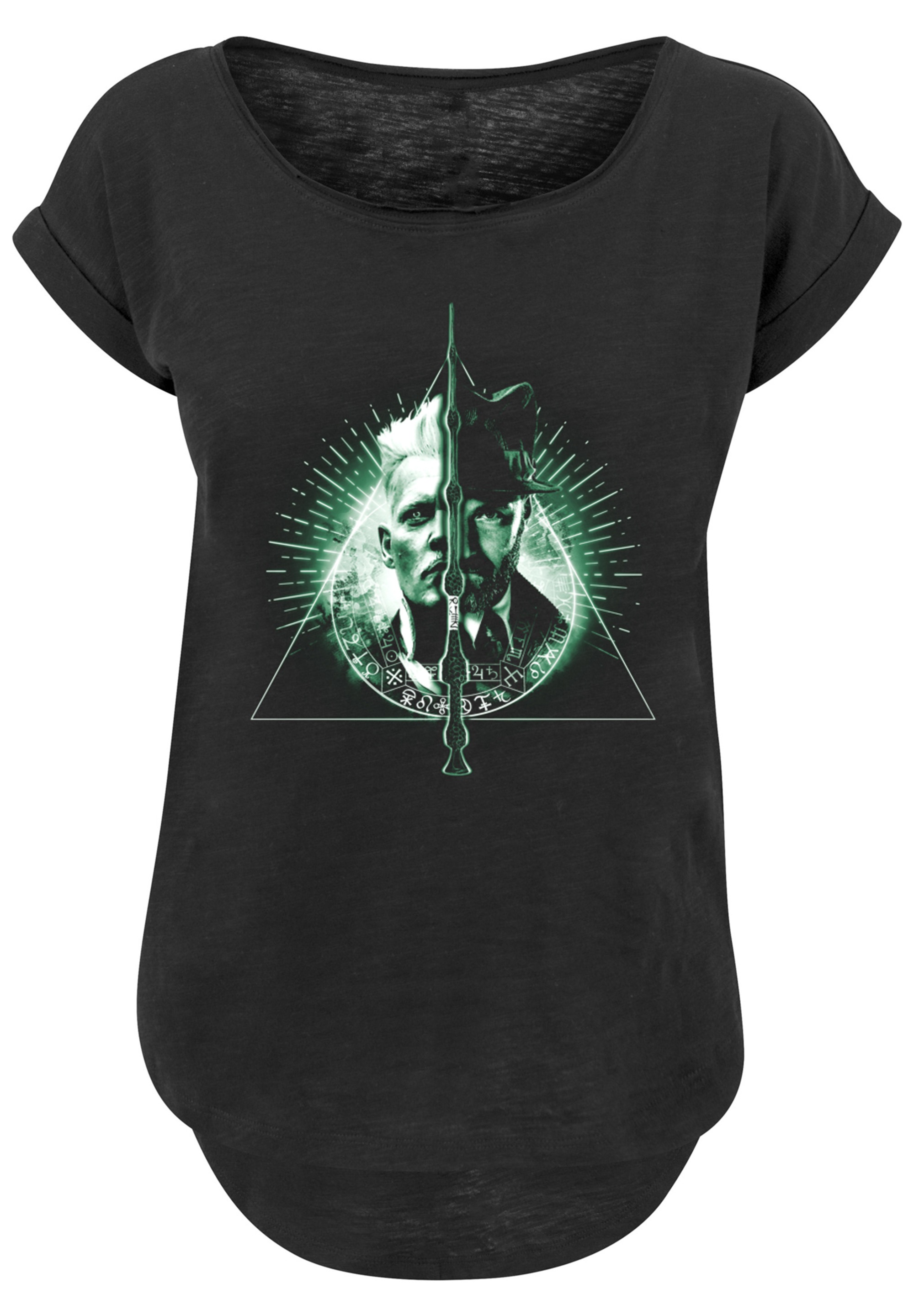 F4NT4STIC T-Shirt »Phantastische Tierwesen Dumbledore Vs Grindelwald«, Damen,Premium Merch,Lang,Longshirt,Bedruckt