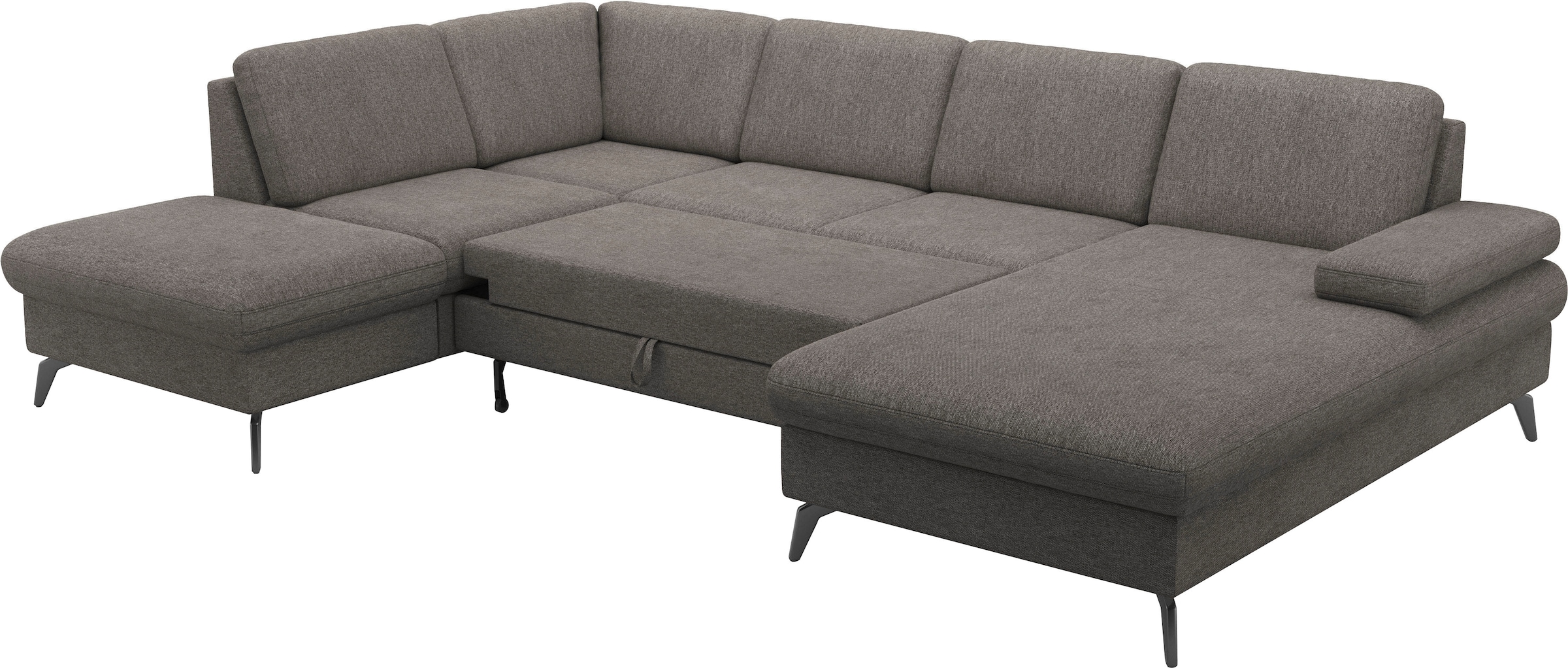 sit&more Wohnlandschaft »Morris Jubi U-Form«, inkl. Armteilfunktion und 1 Zierkissen, wahlweise mit Bettfunktion