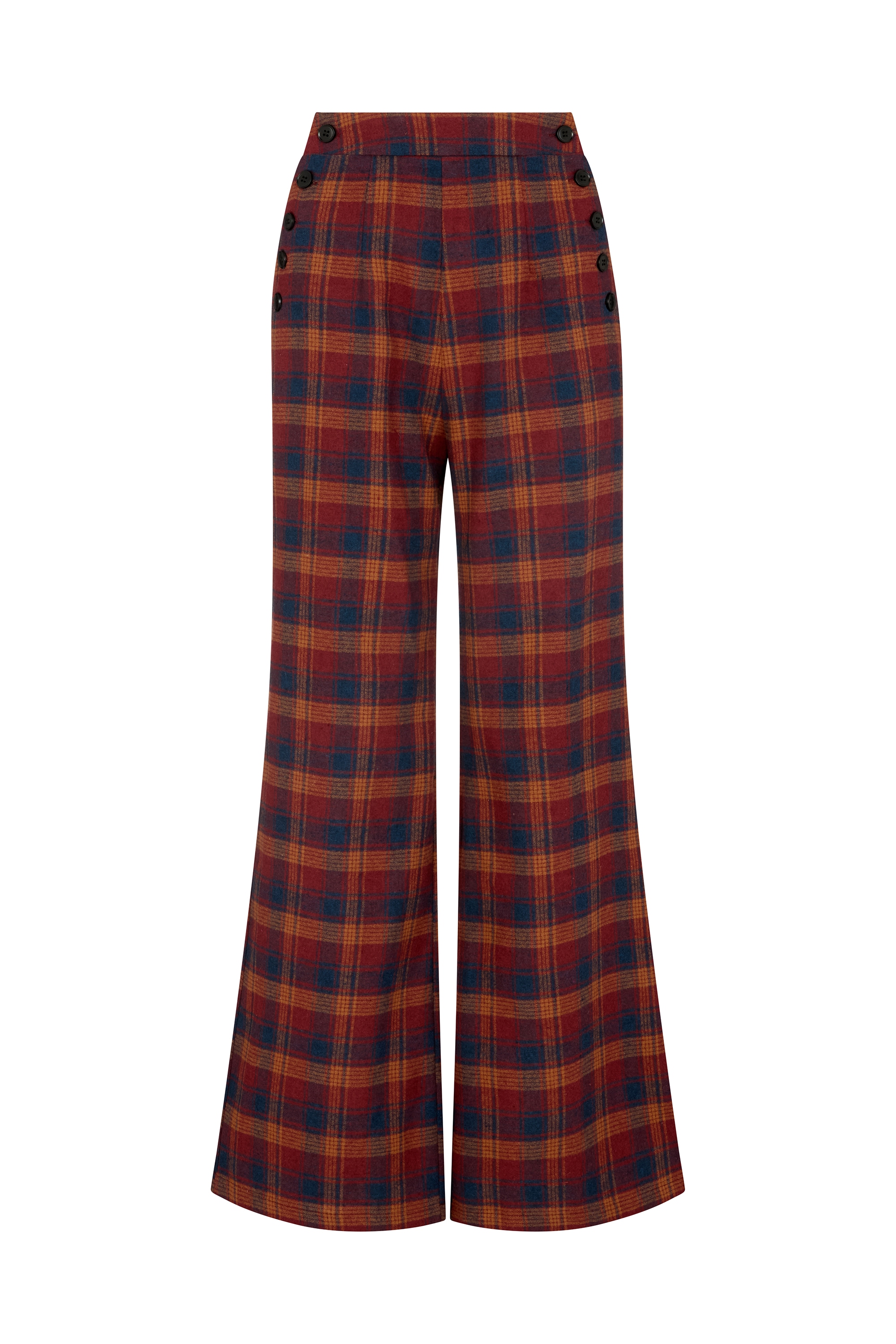 Lily and Lionel Jerseyhose "Damson High Waisted Tartan Print Trouser Damen" günstig online kaufen