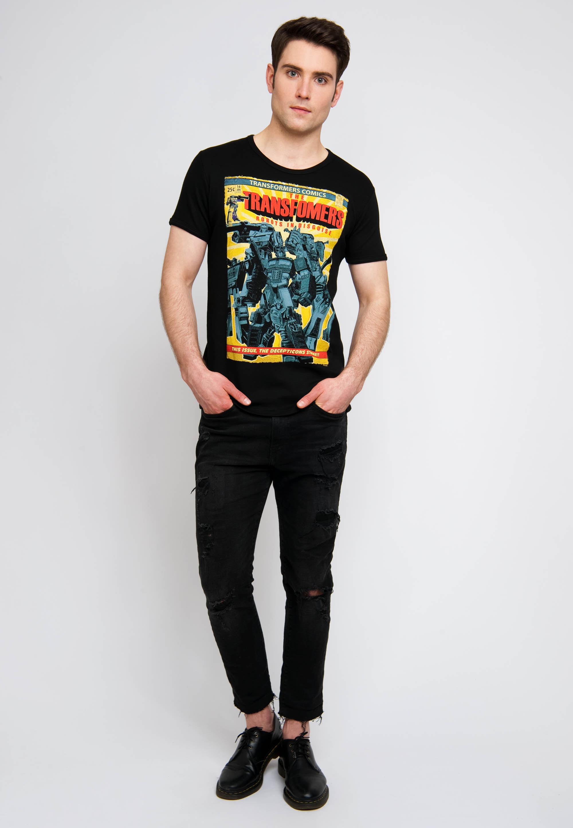 LOGOSHIRT T-Shirt »Transformers - Robots In Disguise«, mit großem Transformers-Frontprint