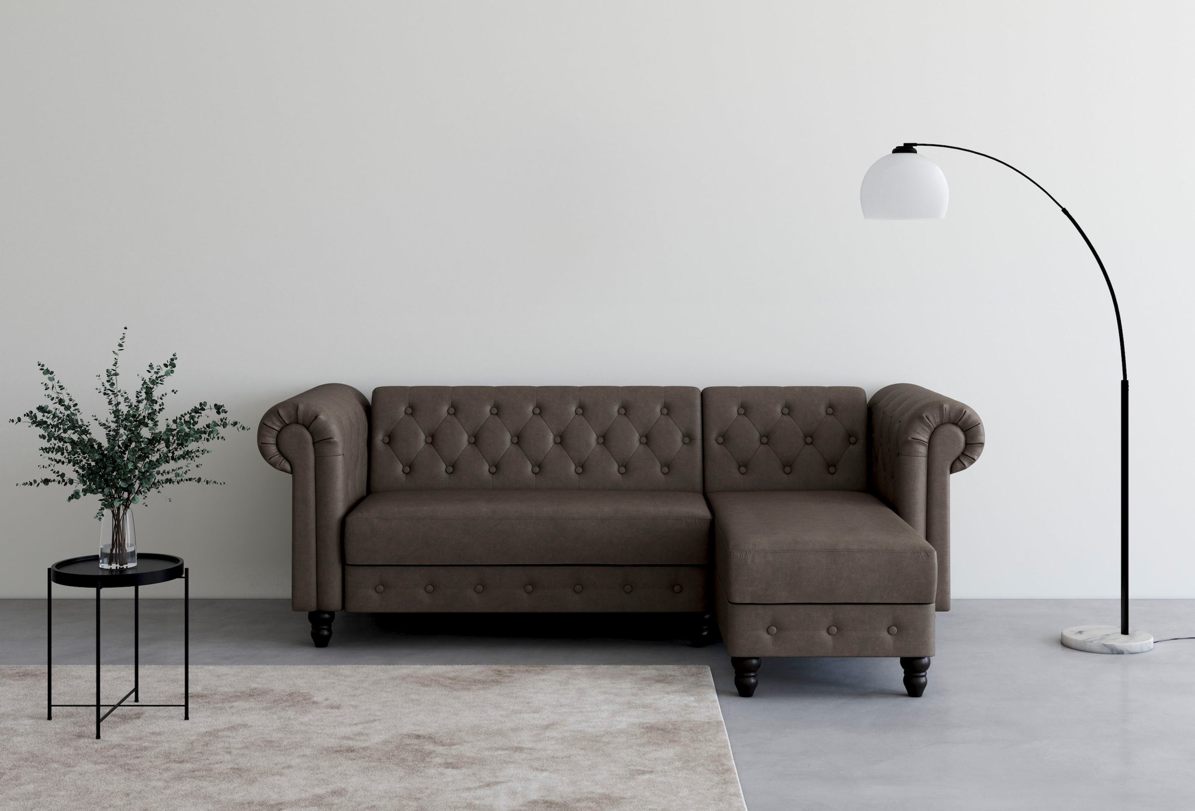 Dorel Home Ecksofa »Felix, L-Form, 241 cm (Liegefl.108x195 cm), Recamiere tauschbar,«, verstellb....