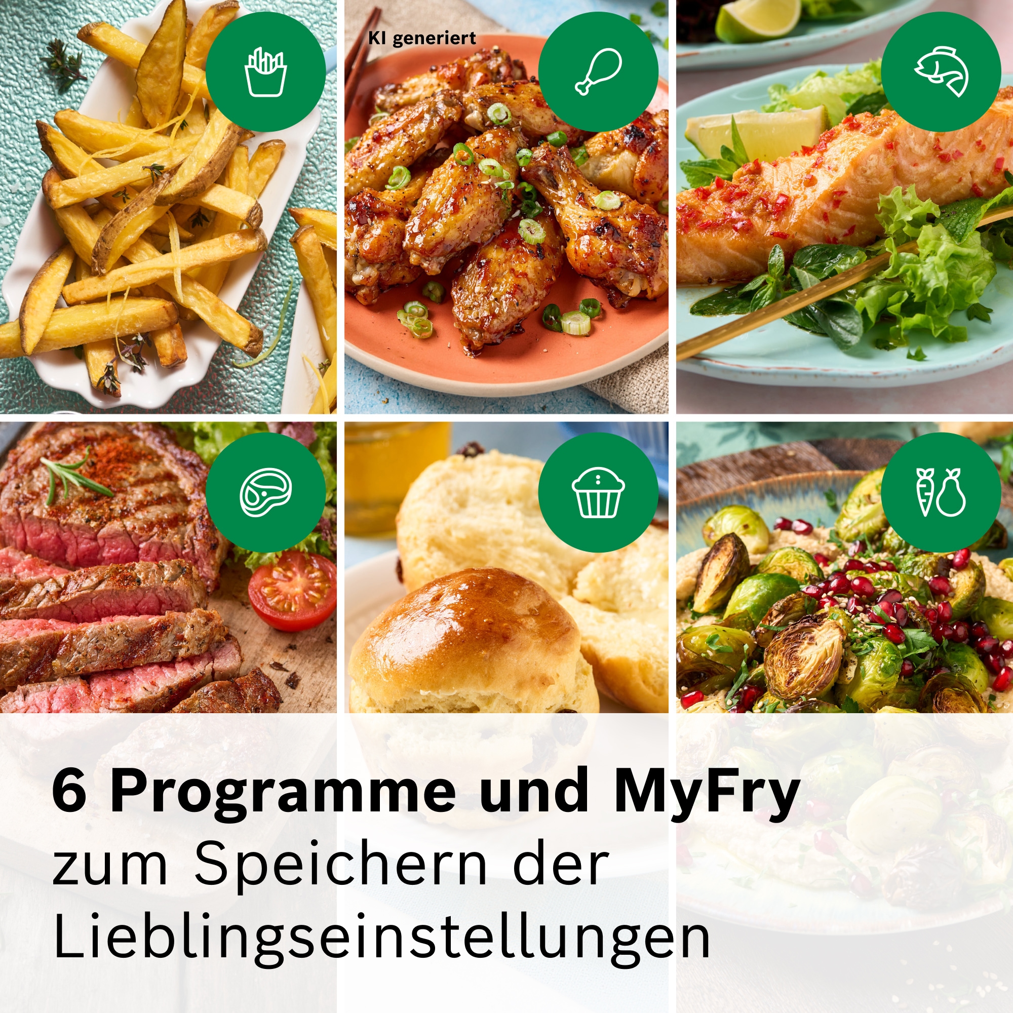 BOSCH Heißluftfritteuse »Airfryer MAFD490B7, Dualbasket, 10 L oder 2* 5L Kammern, schwarz« 2500 W PFAs frei, einfache Reinigung, 6 voreingestellte Programme