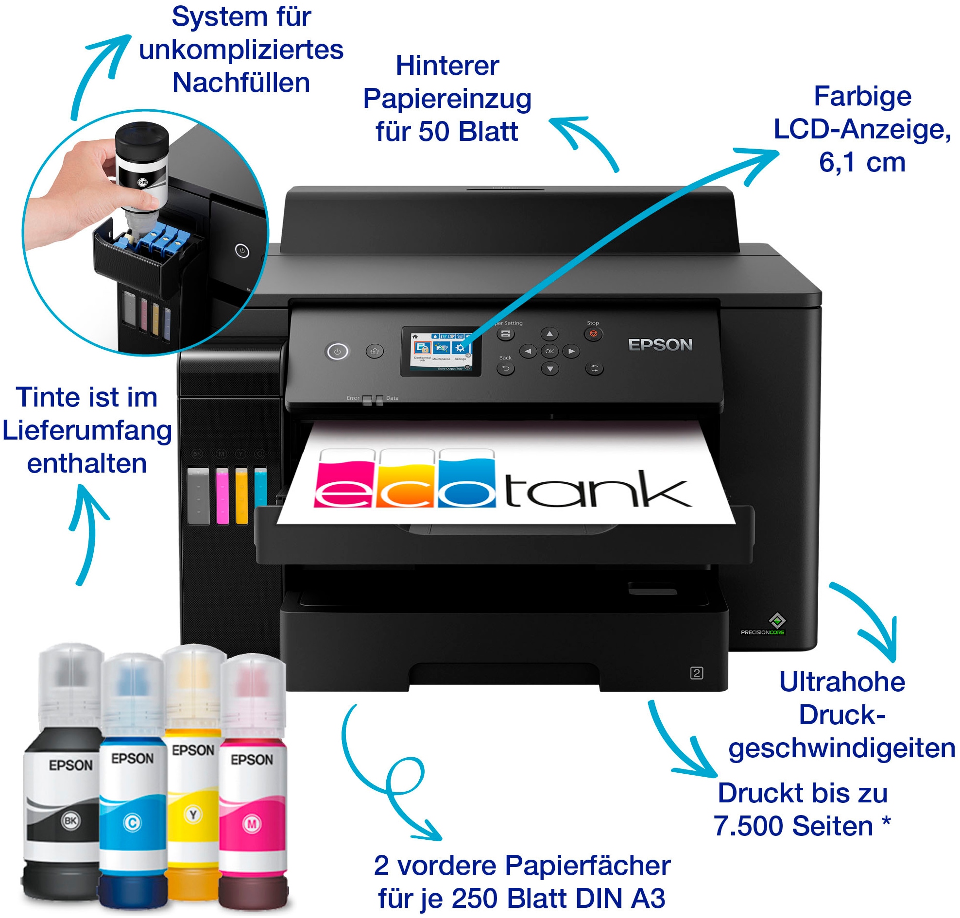 Epson Tintenstrahldrucker »EcoTank ET-16150«