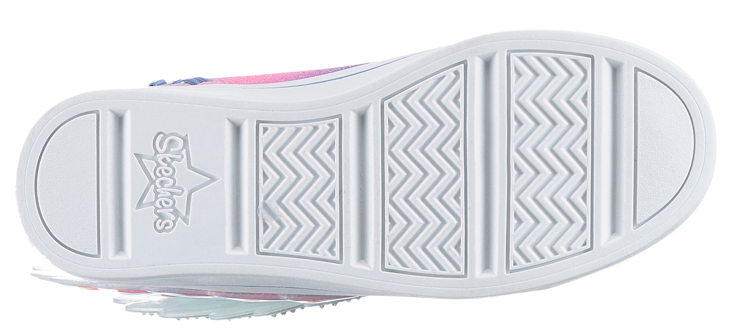 Skechers Sneaker »Twinkle Toes: Twi-Lites 2.0 - Dreamy Wings«, Freizeitschuh, Blinkschuh mit glitzernder Flügel Applikation