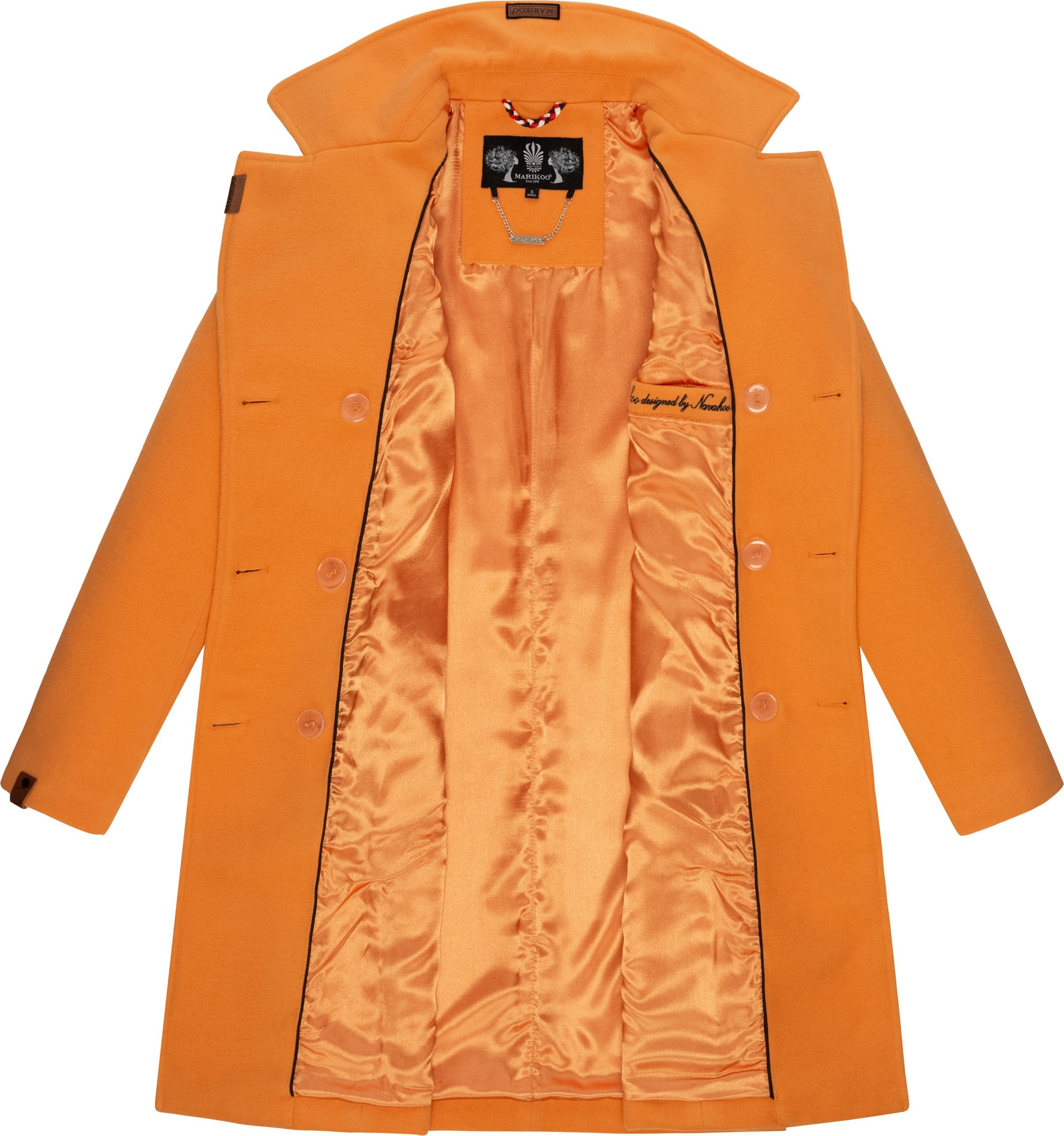 Marikoo Wollmantel »Nanakoo«, edler Damen Trenchcoat in Woll-Optik