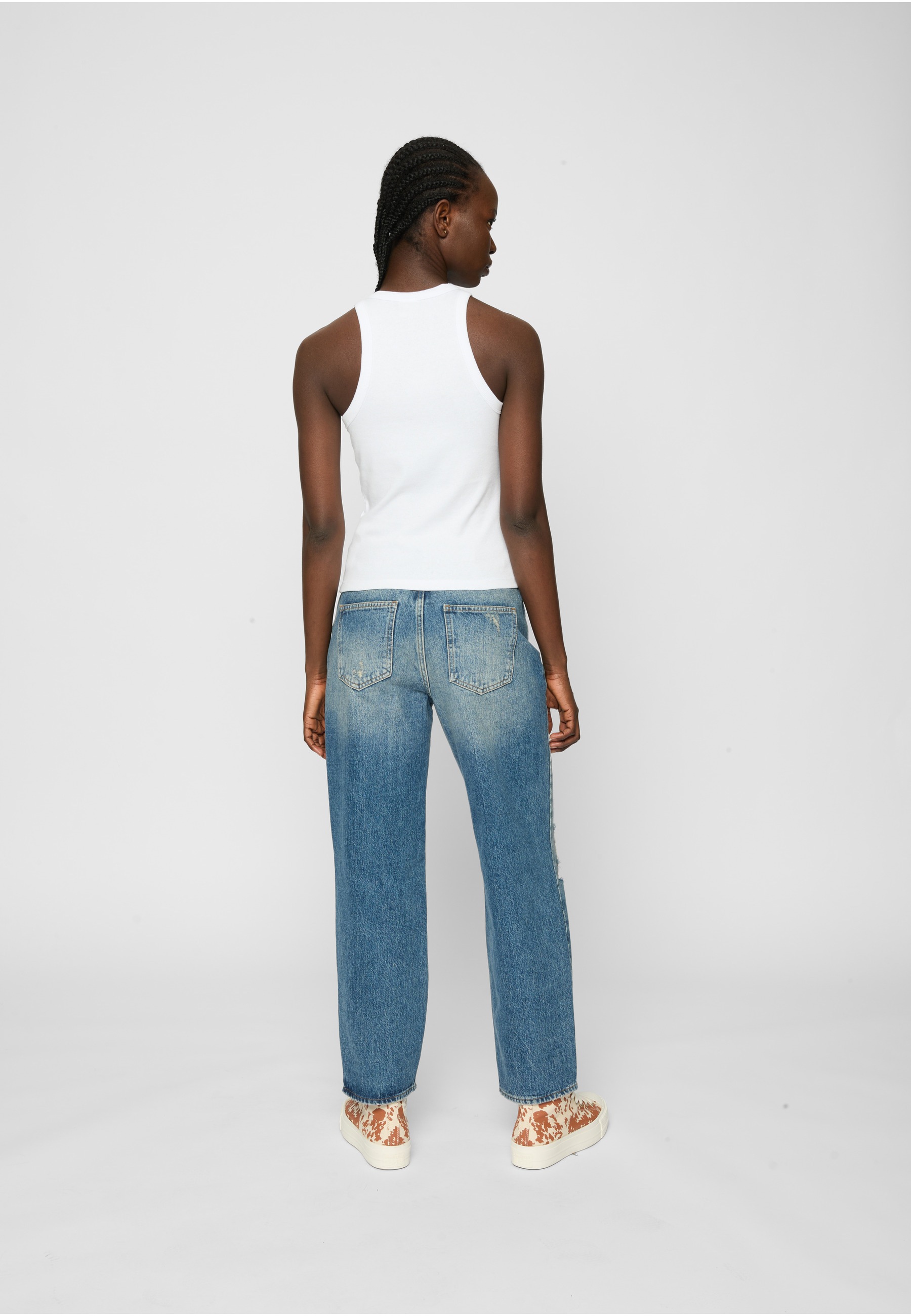 URBAN CLASSICS Tanktop »Urban Classics Ladies Racer Back Rib Top 2-Pack«