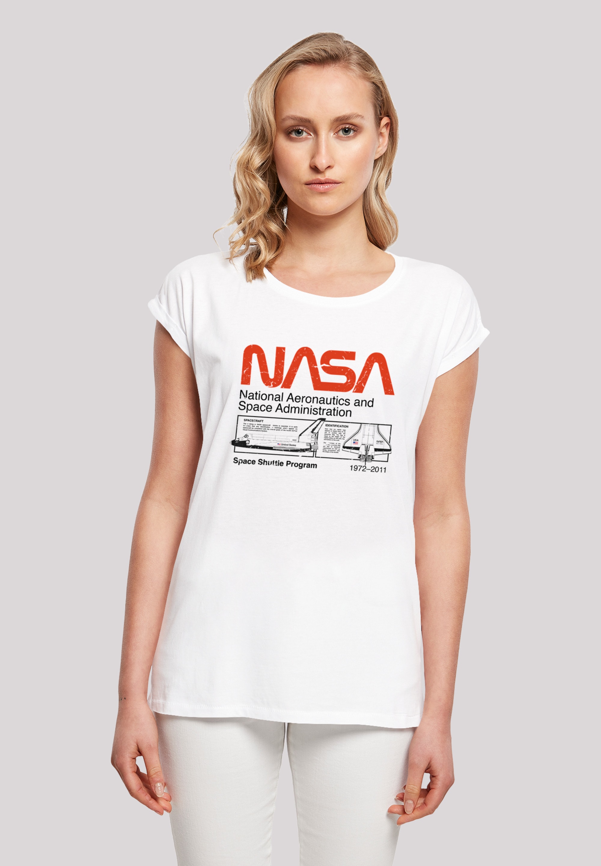 T-Shirt »NASA Classic Space Shuttle White«, Damen,Premium Merch,Regular-Fit,Kurze...