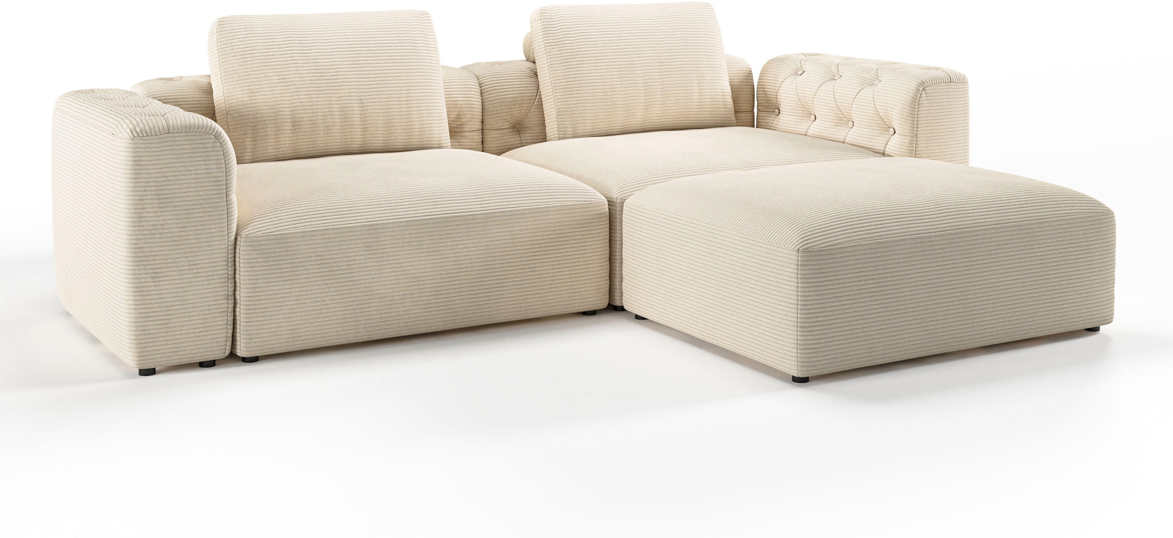 RAUM.ID Ecksofa »Cushid L-Form«, Modulset, bestehend aus 3 Teilen