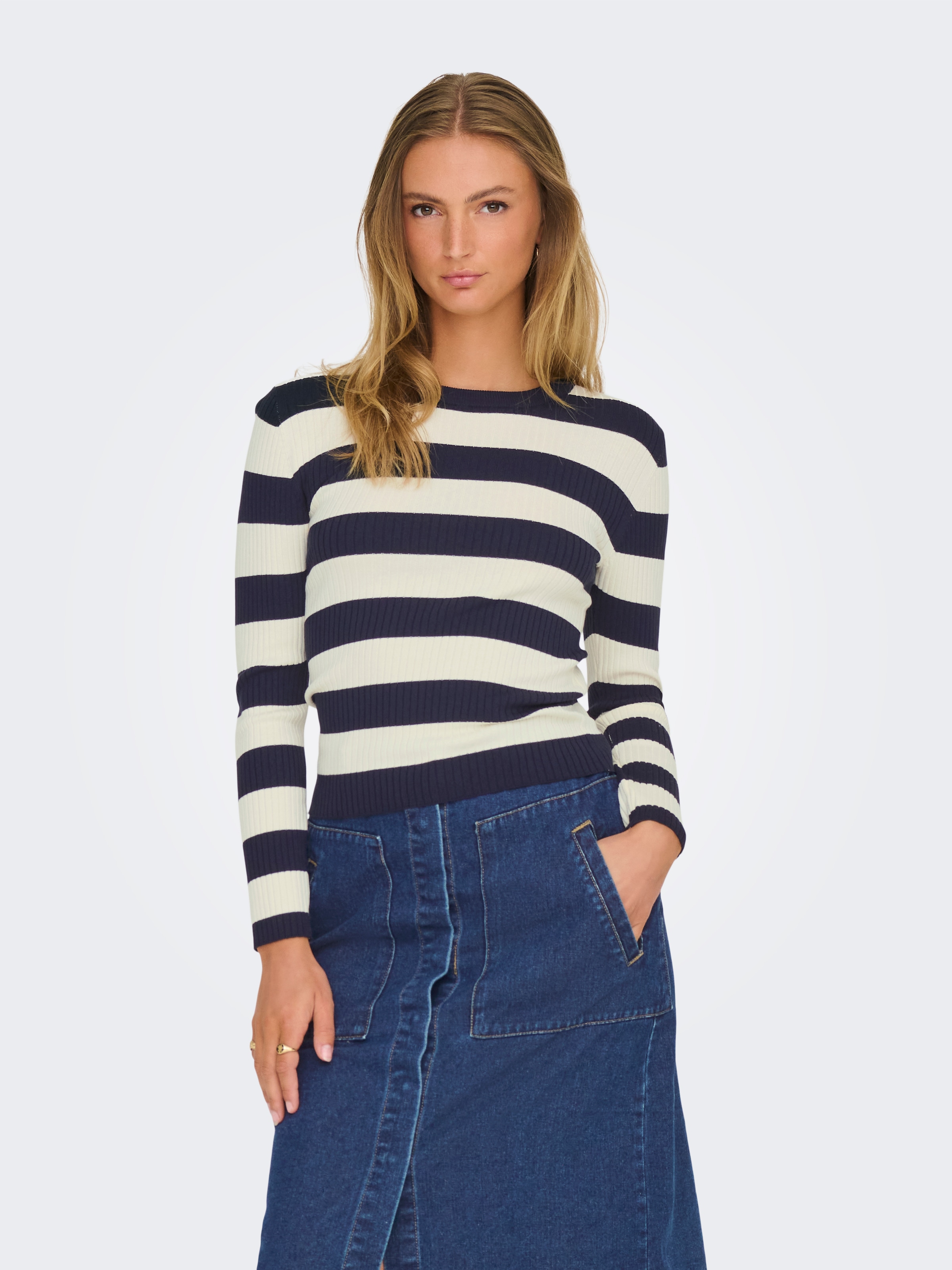 JDY Rundhalspullover "JDYPLUM L/S O-NECK PULLOVER KNT NOOS" günstig online kaufen