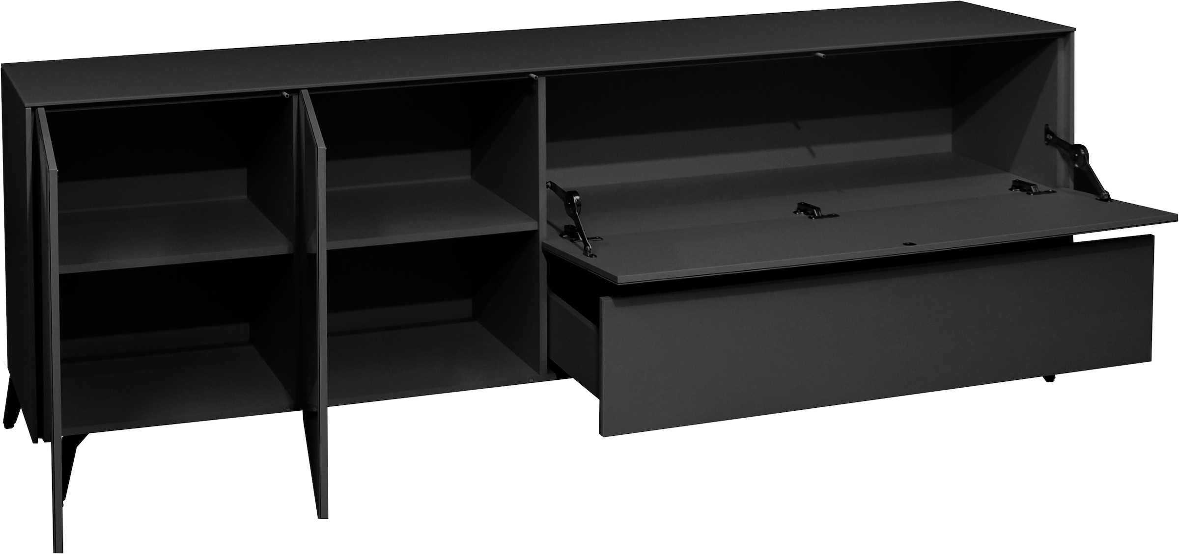 Mäusbacher Lowboard »Imola TOPSELLER!«, (OTTOs Choice), Mäusbacher Lowboard mit Glasfront und Glasoberplatte
