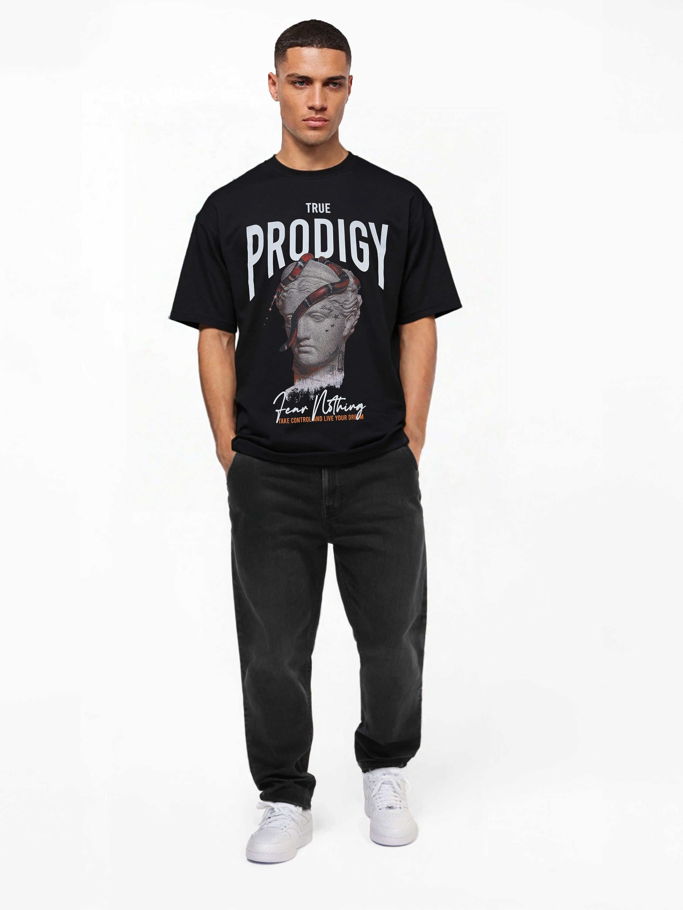 trueprodigy Oversize-Shirt »Jamie Logo Print Oversized Rundhals«