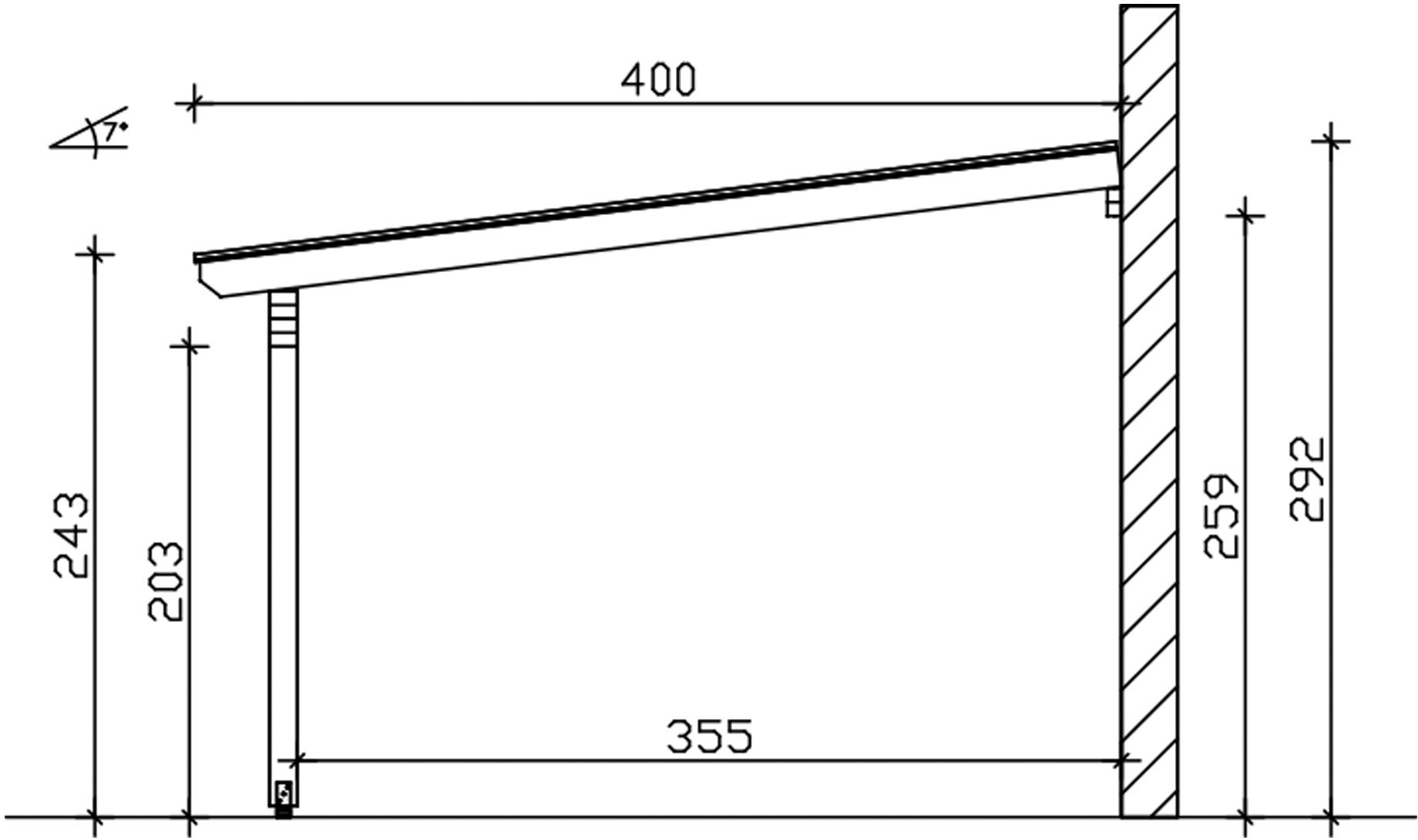 Skanholz Terrassendach »Ancona« Leimholz