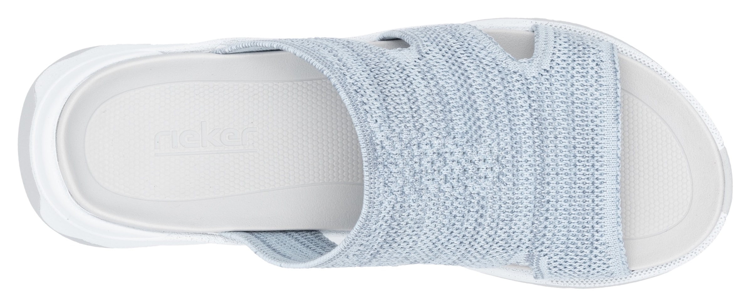 RIEKER Sport Pantolette »vegan«, Sommerschuh, Hausschuh, Keilabsatz, in der Maschine waschbar
